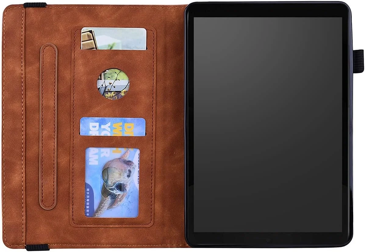 کیف تبلت RRXYHK سازگار با تبلت Lenovo Tab M8 نسل 4 مدل TB-300FU/TB-300XU (2023)، باریک، سبک وزن، چرم PU منقوش، کیف تبلت تاشو با جای کارت، محافظ تبلت (قهوه ای) کیف تبلت RRXYHK سازگار با تبلت Lenovo Tab M8 نسل 4 مدل TB-300FU/TB-300XU (2023)، باریک، سبک وزن، چرم PU منقوش، کیف تبلت تاشو با جای کارت، محافظ تبلت (قهوه ای)