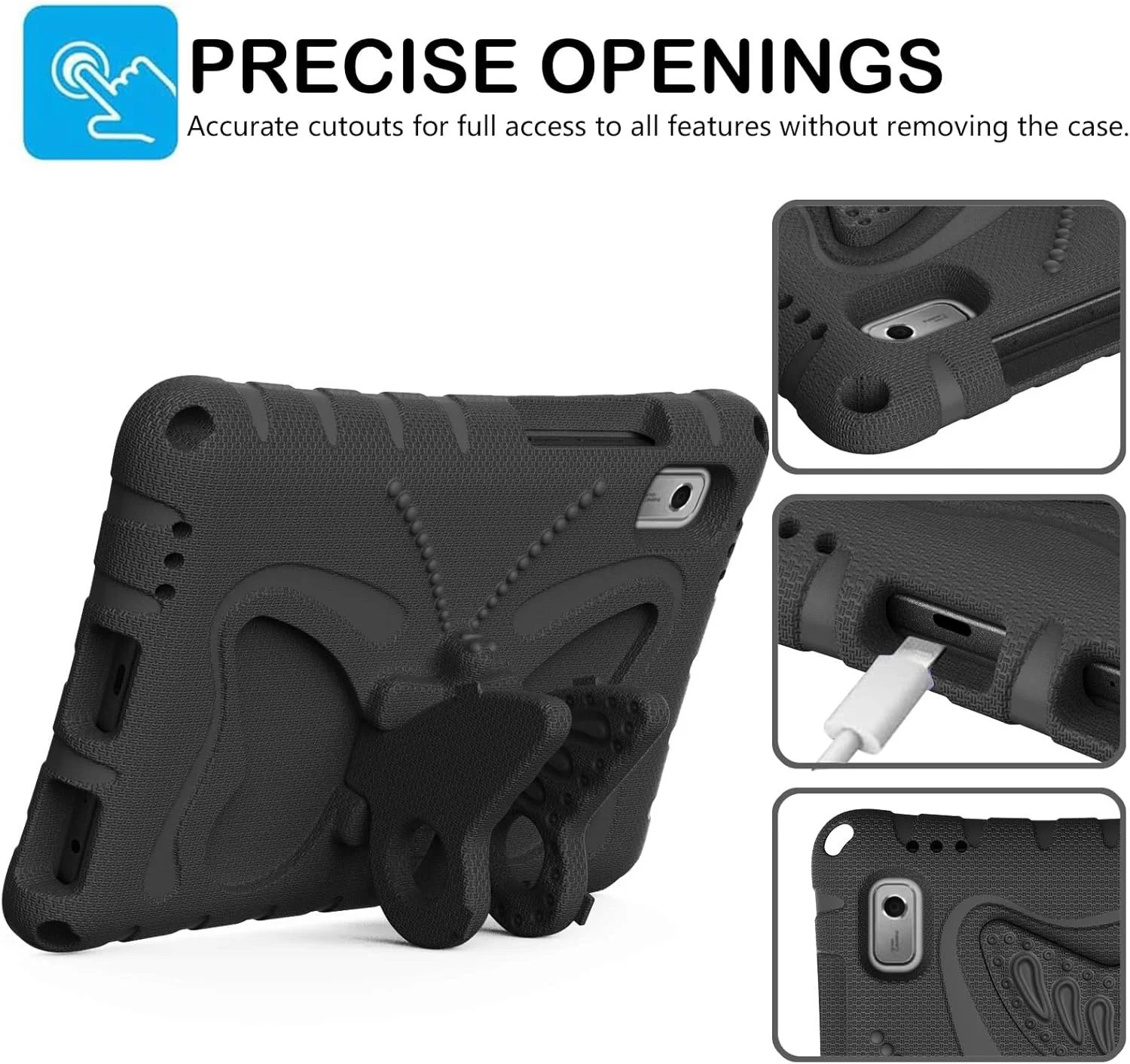 کیف تبلت مناسب برای تبلت لنوو تب M9 سایز 9 اینچ نسخه 2023، کاور محافظ EVA سبک و مقاوم در برابر ضربه با بند شانه ای مناسب برای کودکان با کاور کیف تبلت مناسب برای تبلت لنوو تب M9 سایز 9 اینچ نسخه 2023، کاور محافظ EVA سبک و مقاوم در برابر ضربه با بند شانه ای مناسب برای کودکان با کاور