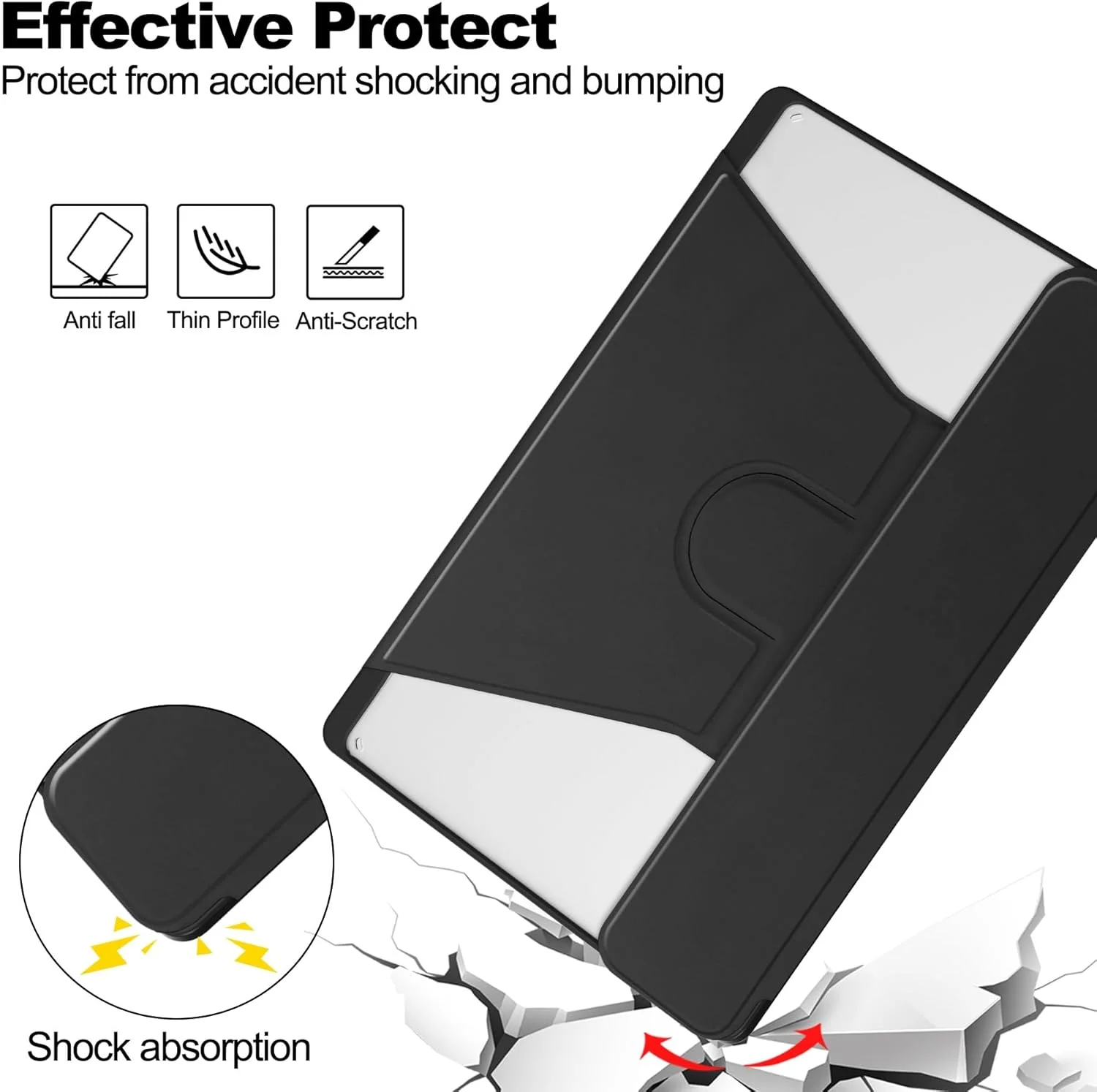 کیف تبلت با پشت شفاف سازگار با Lenovo Xiaoxin Pad 2024 (TB331FC) با جای قلم، پایه چرخان 360 درجه، کاور هوشمند تبلت با قابلیت خواب/بیدار شدن خودکار (مشکی) کیف تبلت با پشت شفاف سازگار با Lenovo Xiaoxin Pad 2024 (TB331FC) با جای قلم، پایه چرخان 360 درجه، کاور هوشمند تبلت با قابلیت خواب/بیدار شدن خودکار (مشکی)