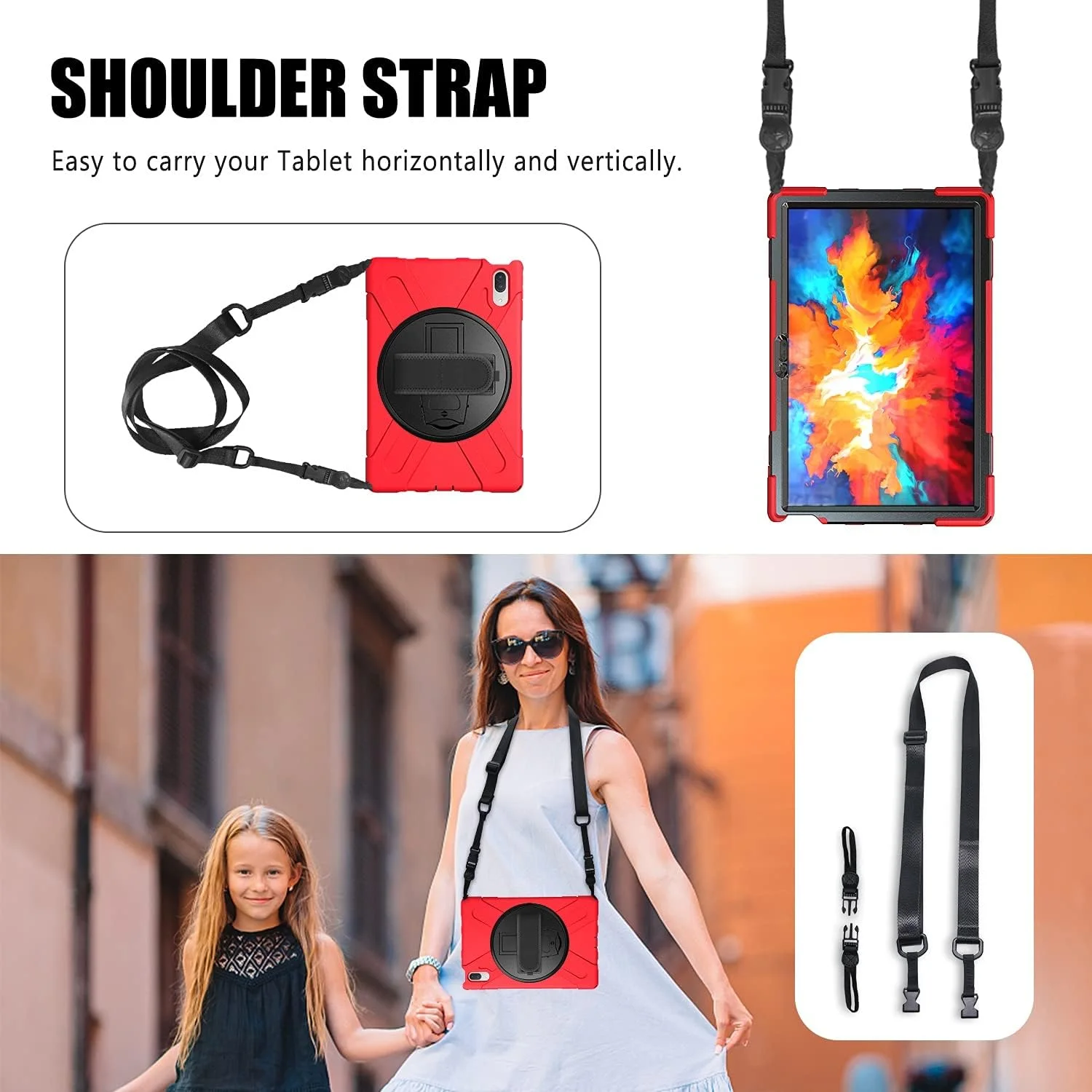 کیف مسافرتی تبلت مقاوم در برابر شکست سه در یک XNCVBD برای Lenovo P11.5 TB-J706F، روکش تبلت ضد ضربه، A، پایه چند منظوره با قابلیت چرخش 360 درجه (قرمز) کیف مسافرتی تبلت مقاوم در برابر شکست سه در یک XNCVBD برای Lenovo P11.5 TB-J706F، روکش تبلت ضد ضربه، A، پایه چند منظوره با قابلیت چرخش 360 درجه (قرمز)