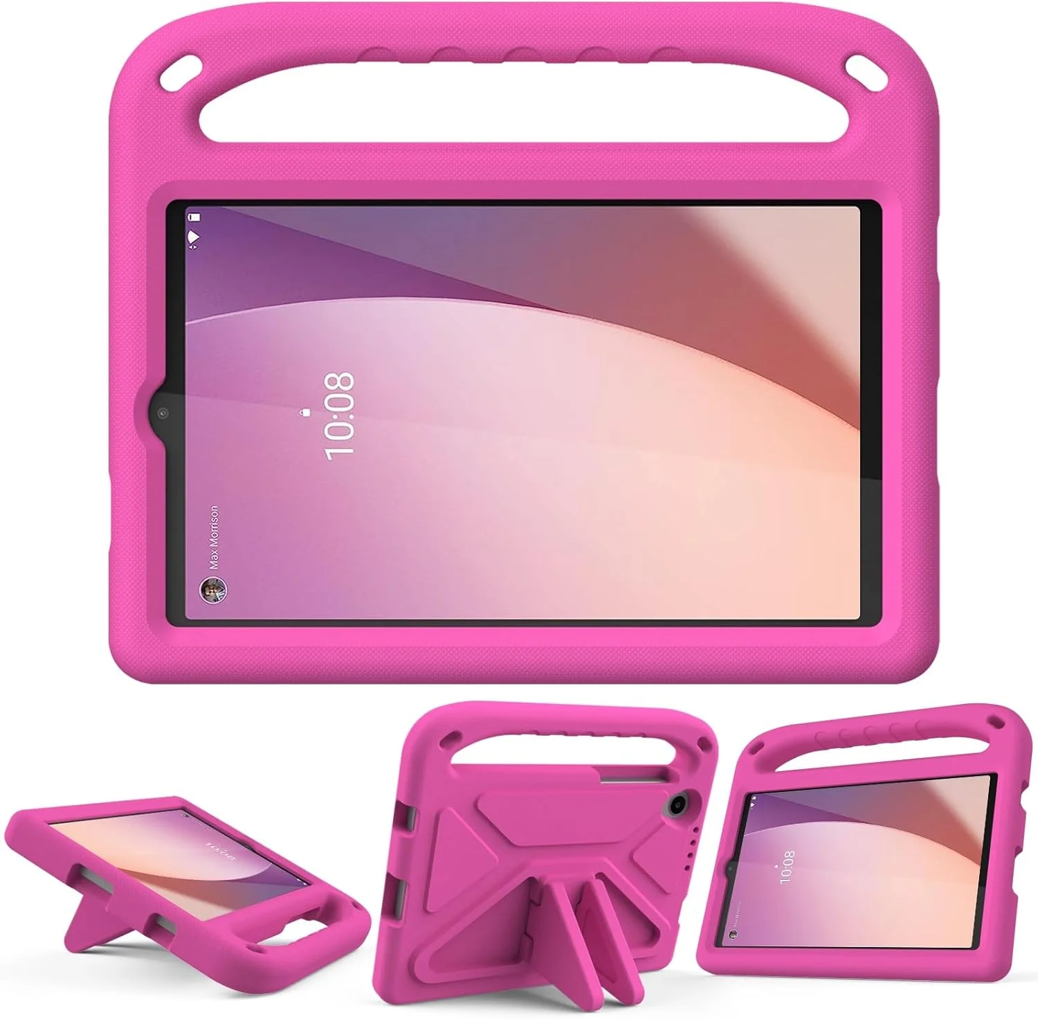 کیف تبلت سازگار با Lenovo Tab M8 (نسل 4) TB-300FU/TB-300XU (2023)، جاذب ضربه، دارای دسته، EVA، نگهدارنده، کیف تبلت محکم برای کودکان، محافظ سبک وزن (قرمز گل رز) کیف تبلت سازگار با Lenovo Tab M8 (نسل 4) TB-300FU/TB-300XU (2023)، جاذب ضربه، دارای دسته، EVA، نگهدارنده، کیف تبلت محکم برای کودکان، محافظ سبک وزن (قرمز گل رز)