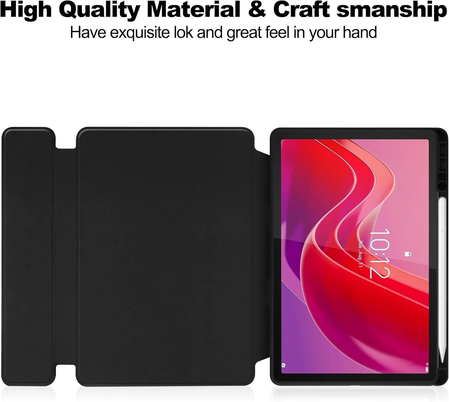 کیف تبلت با پشت شفاف سازگار با Lenovo Xiaoxin Pad 2024 (TB331FC) با جای قلم، پایه چرخان 360 درجه، جلد تبلت هوشمند با قابلیت خواب/بیدار شدن خودکار (مشکی) کیف تبلت با پشت شفاف سازگار با Lenovo Xiaoxin Pad 2024 (TB331FC) با جای قلم، پایه چرخان 360 درجه، جلد تبلت هوشمند با قابلیت خواب/بیدار شدن خودکار (مشکی)