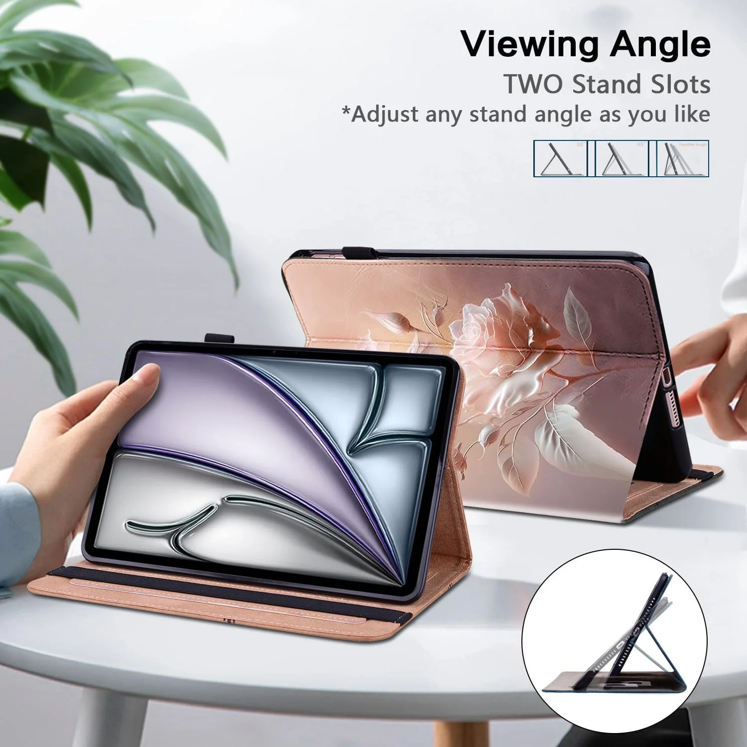 کیف VODEFOX برای تبلت Lenovo Yoga Tab Plus 12.7 اینچی 2025، جلد محافظ چرمی PU مقاوم در برابر ضربه برای Lenovo Yoga Tab Plus 12.7" - گل های سرامیکی کیف VODEFOX برای تبلت Lenovo Yoga Tab Plus 12.7 اینچی 2025، جلد محافظ چرمی PU مقاوم در برابر ضربه برای Lenovo Yoga Tab Plus 12.7" - گل های سرامیکی