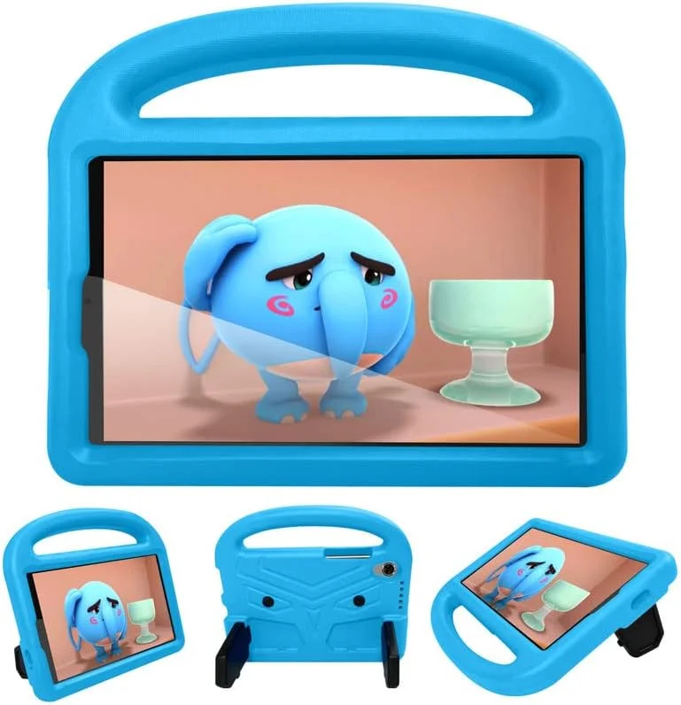 کاور تبلت نیکاکیو مناسب برای لنوو تب M8 FHD TB-8705F/N TB-8505F/X 8.0 اینچ، مناسب کودکان، دارای دسته با استند، فوم EVA ایمن، سبک وزن، کاور محافظ ضد ضربه، آبی