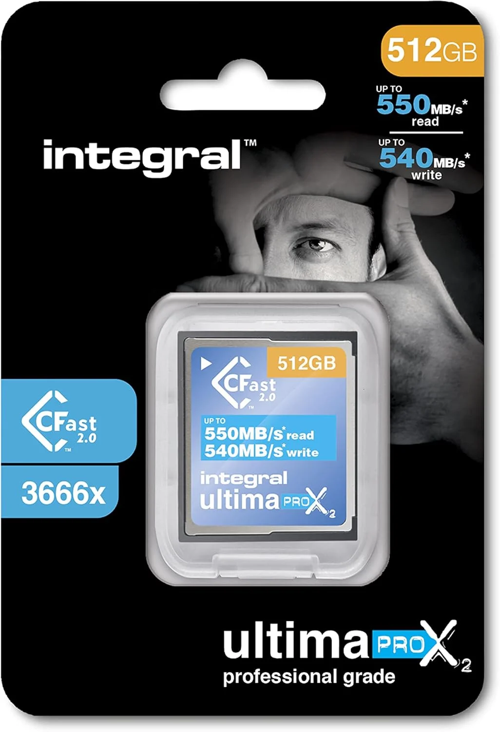 کارت حافظه 512 گیگابایتی Integral CFast 2.0 با عملکرد بالا، سرعت خواندن تا 550 مگابایت بر ثانیه و سرعت نوشتن تا 540 مگابایت بر ثانیه