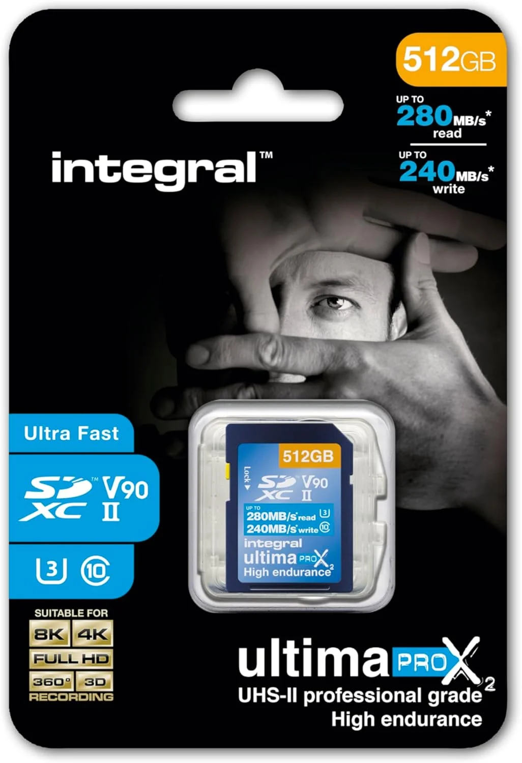 کارت حافظه 512 گیگابایتی Integral UHS-II SD V90 با سرعت خواندن تا 280 مگابایت بر ثانیه و سرعت نوشتن 240 مگابایت بر ثانیه 1866X SDHC 8K کارت حافظه UHS-2 حرفه ای با سرعت بالا کارت حافظه 512 گیگابایتی Integral UHS-II SD V90 با سرعت خواندن تا 280 مگابایت بر ثانیه و سرعت نوشتن 240 مگابایت بر ثانیه 1866X SDHC 8K کارت حافظه UHS-2 حرفه ای با سرعت بالا