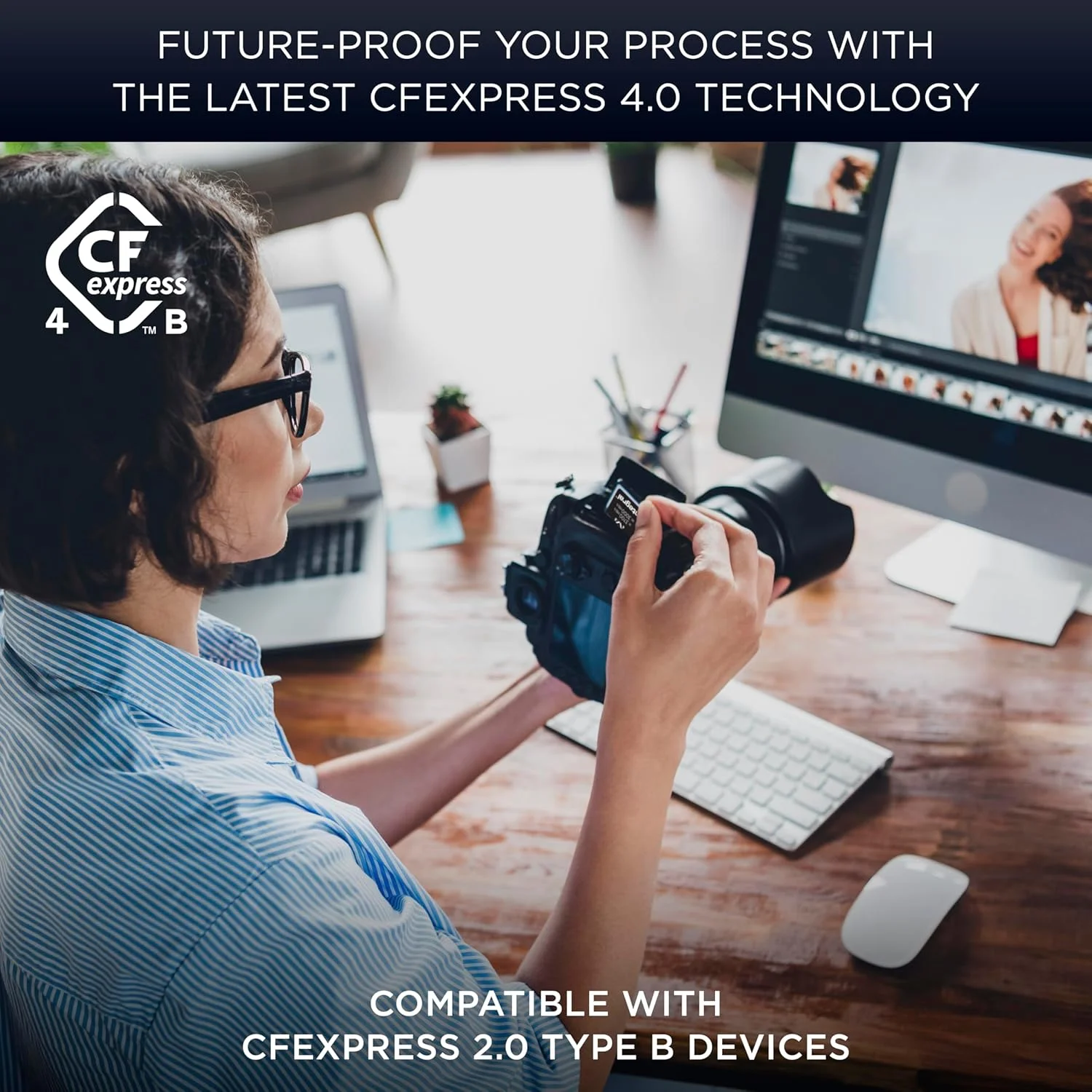 کارت حافظه 2 ترابایتی Integral Studio Grade CFexpress 4.0 Type B - مناسب برای RAW 4K، 6K، 8K و فراتر از آن - سرعت خواندن 3700 مگابایت بر ثانیه، سرعت نوشتن 3100 مگابایت بر ثانیه، سرعت نوشتن مداوم 1600 مگابایت بر ثانیه - طراحی شده برای دوربین های پیشرفته سینمایی و DSLR کارت حافظه 2 ترابایتی Integral Studio Grade CFexpress 4.0 Type B - مناسب برای RAW 4K، 6K، 8K و فراتر از آن - سرعت خواندن 3700 مگابایت بر ثانیه، سرعت نوشتن 3100 مگابایت بر ثانیه، سرعت نوشتن مداوم 1600 مگابایت بر ثانیه - طراحی شده برای دوربین های پیشرفته سینمایی و DSLR