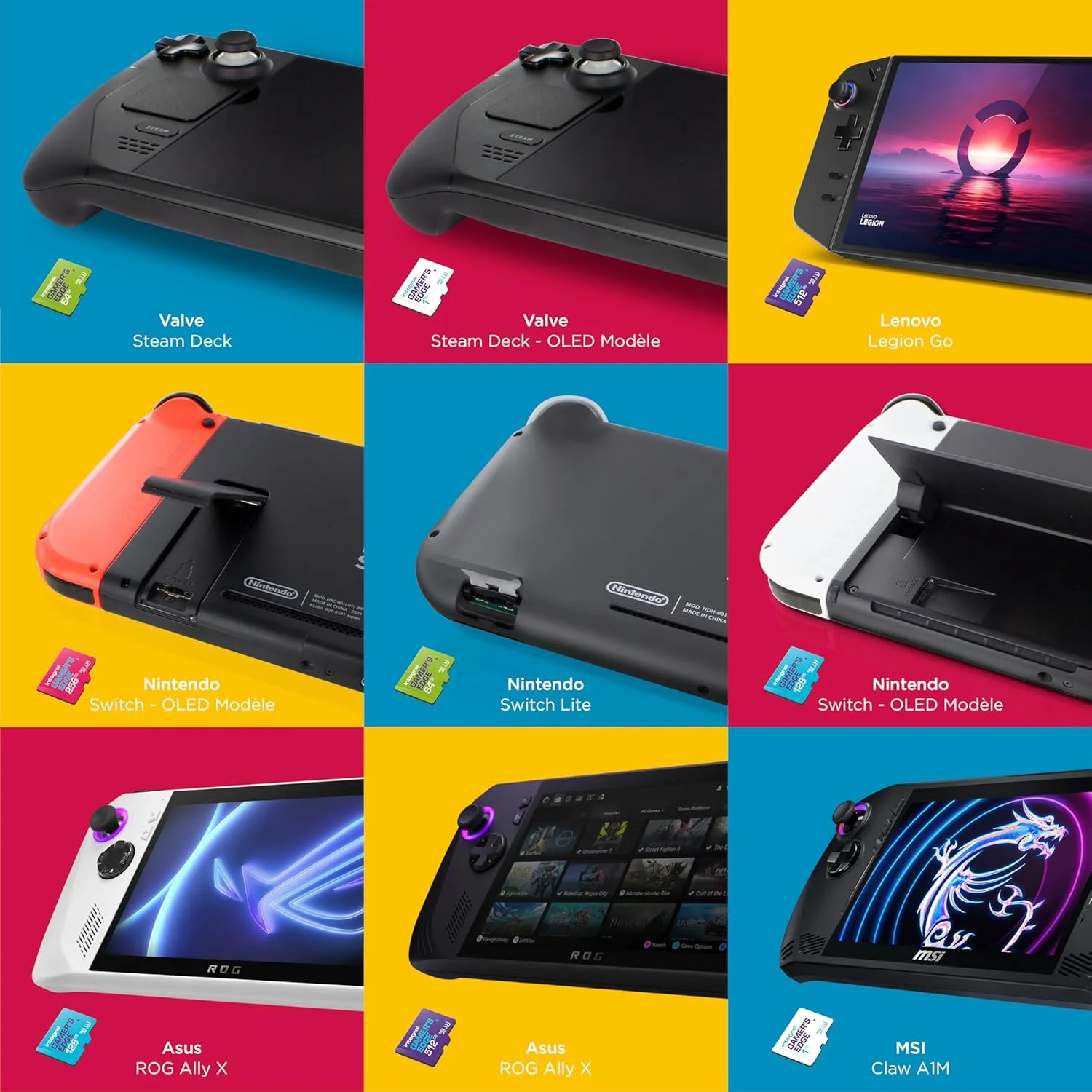 کارت حافظه میکرو اس دی 1 ترابایتی Integral Gamer's Edge برای کنسول های Valve Steam Deck و Nintendo Switch، Switch Lite و Switch OLED - بارگیری و ذخیره سریع بازی ها، ذخیره بازی ها، DLC و داده های ذخیره شده، ساخته شده برای ارائه بهترین عملکرد