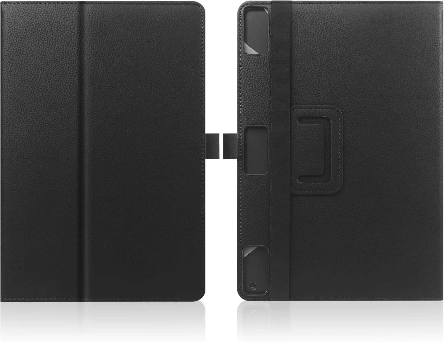 کیف محافظ یونیورسال HoYiXi برای تبلت های 9 تا 10.1 اینچی، مناسب برای Fire HD 10 و Fire HD 10 Plus، دارای استند، کاور و بند دستی، مناسب برای تبلت های 9 تا 10.1 اینچی سامسونگ، لنوو و اندروید - مشکی