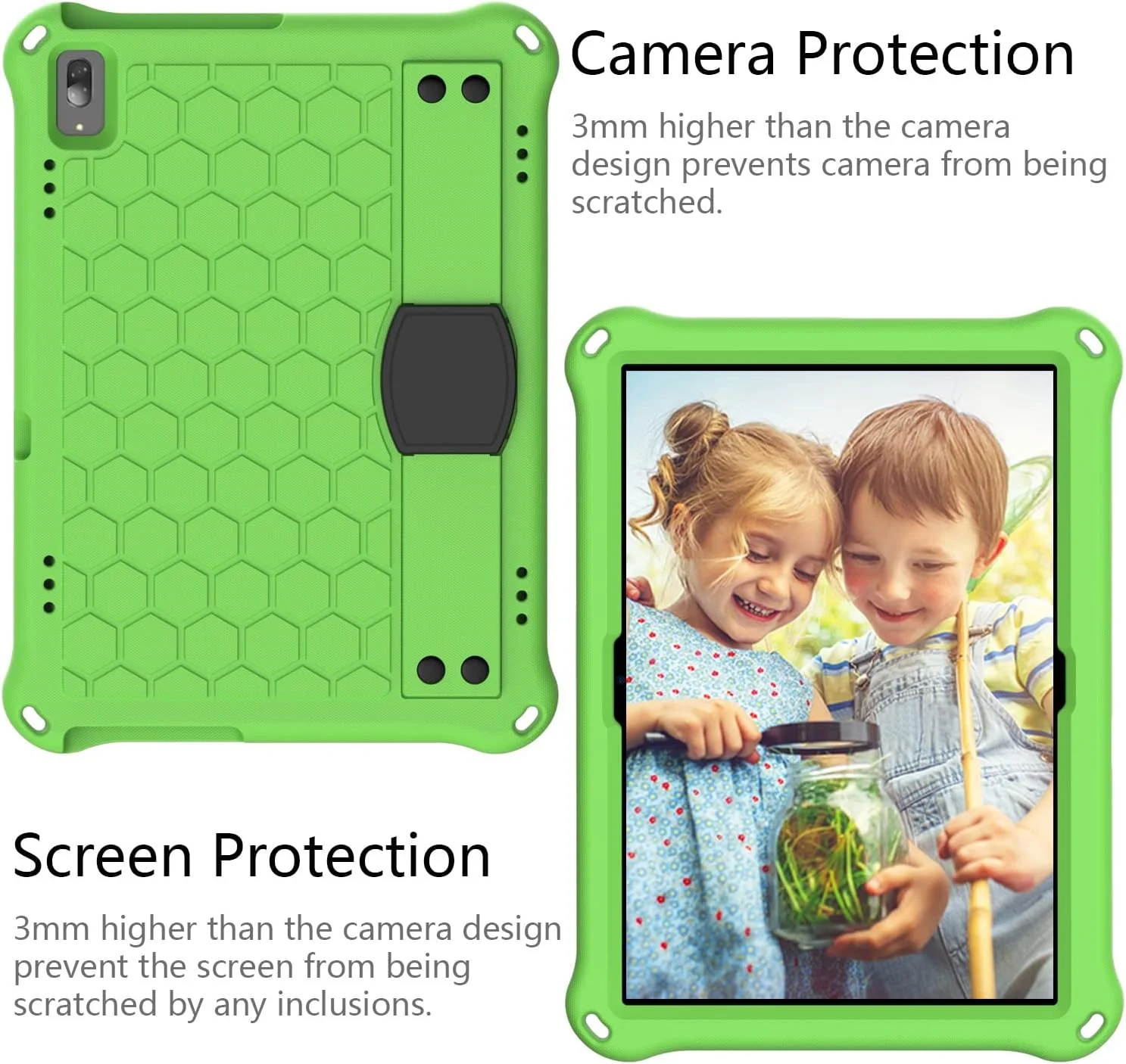 محافظ تبلت سازگار با کودکان، سازگار با تبلت Lenovo Smart Tab M10 TB-X605F، قاب تبلت سازگار با Lenovo E10/TB-X104F، پوشش EVA با دسته نرم قابل حمل، ضد ضربه، با بند شانه
