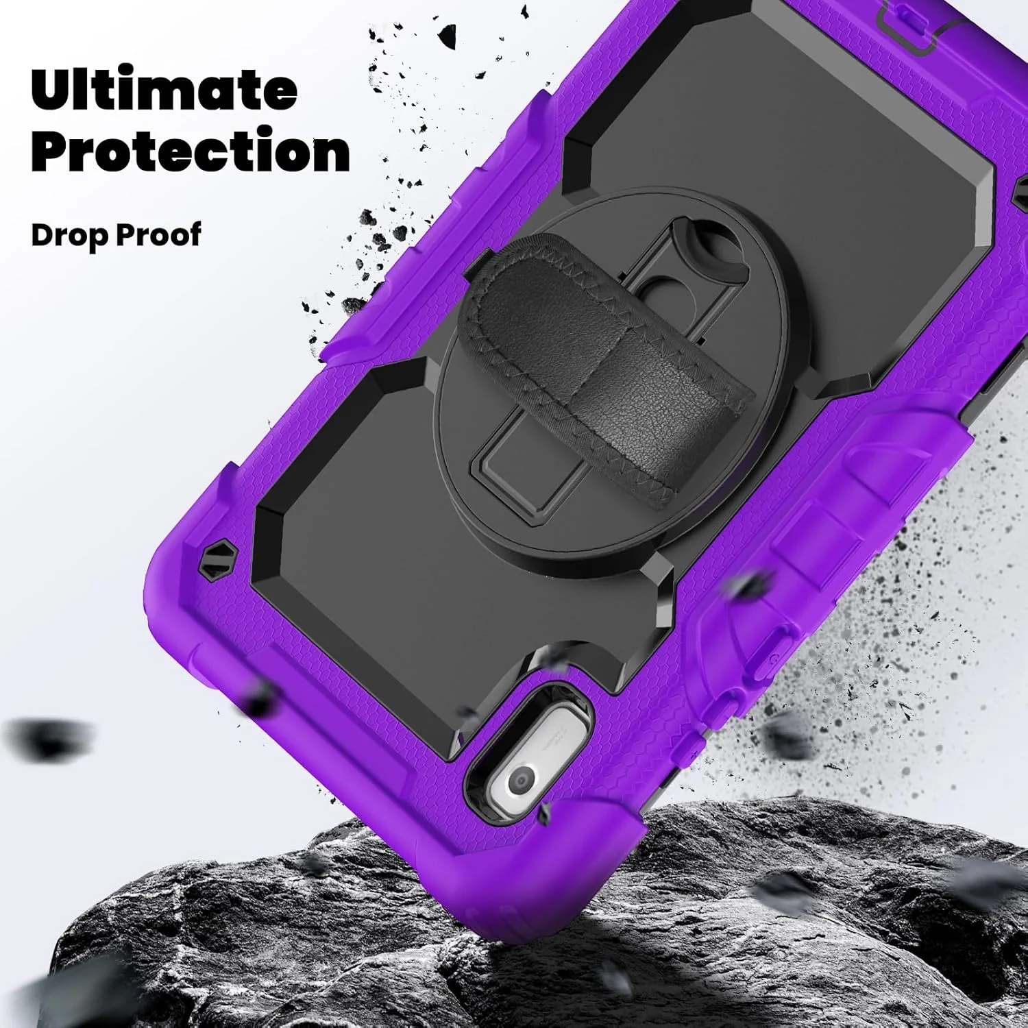 کیف محافظ تبلت مقاوم Nincyee برای Lenovo Tab M9 9 اینچ 2023 TB310، کاور سیلیکونی ضد ضربه رنگین کمانی 3 در 1 با نگهدارنده مداد، بند شانه، بند دستی، پایه تاشو