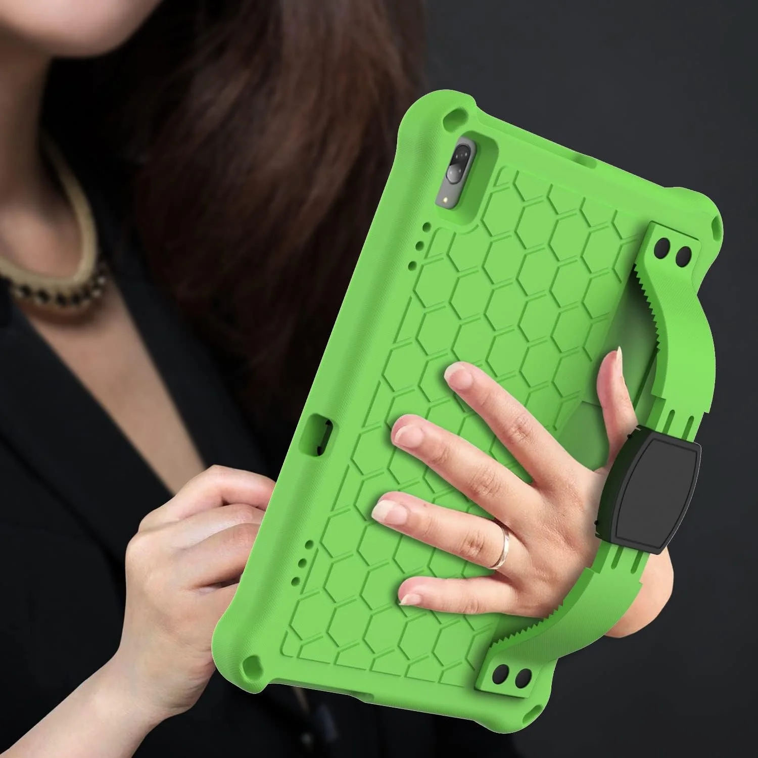 محافظ تبلت سازگار با کودکان، سازگار با تبلت Lenovo Smart Tab M10 TB-X605F، قاب تبلت سازگار با Lenovo E10/TB-X104F، پوشش EVA با دسته نرم قابل حمل، ضد ضربه، با بند شانه