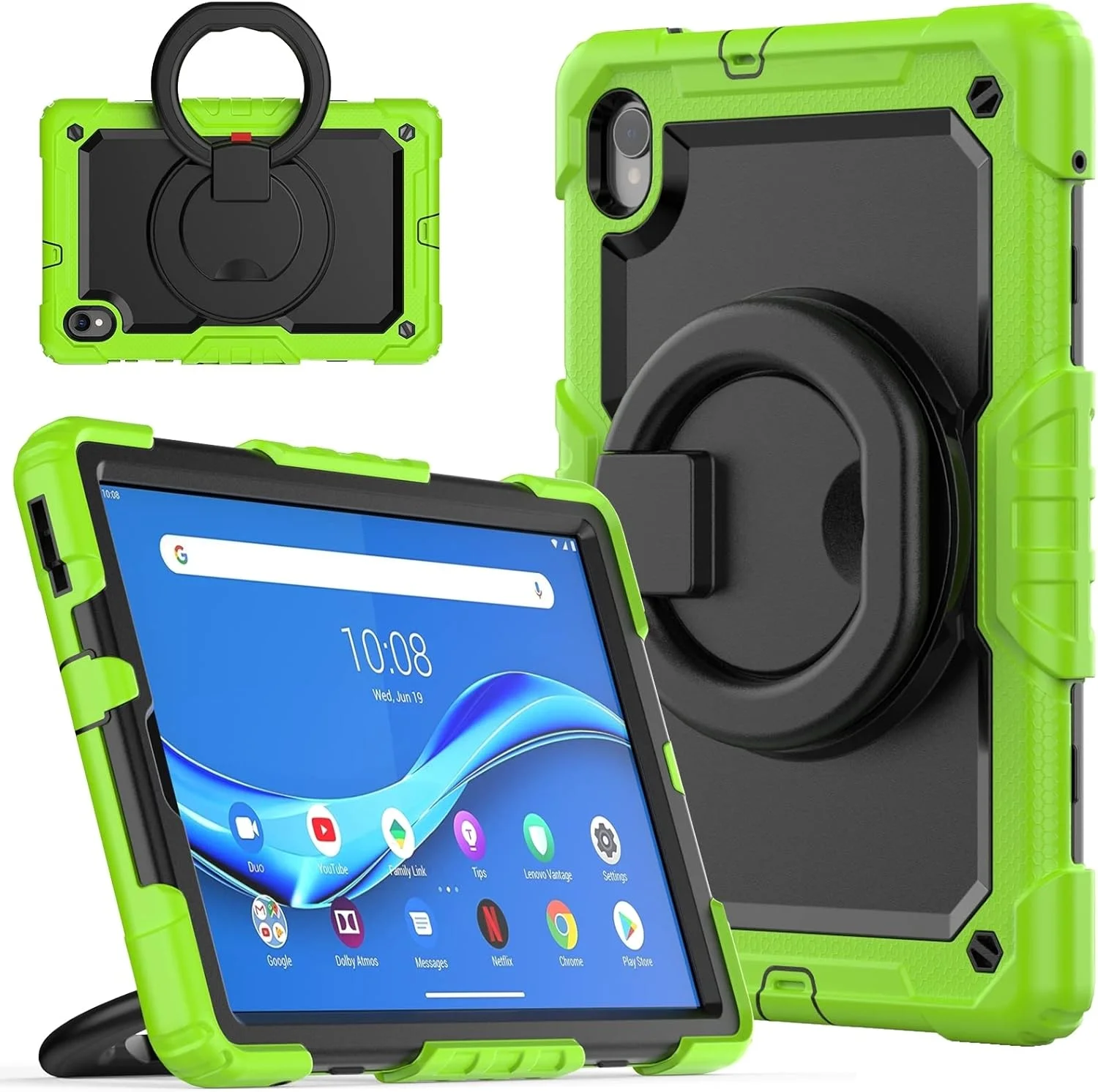 قاب گوشی SHIHUI برای تبلت Lenovo M10 Plus X606F سیلیکونی + PC دارای هولدر (رنگ: زرد سبز + مشکی) قاب گوشی SHIHUI برای تبلت Lenovo M10 Plus X606F سیلیکونی + PC دارای هولدر (رنگ: زرد سبز + مشکی)