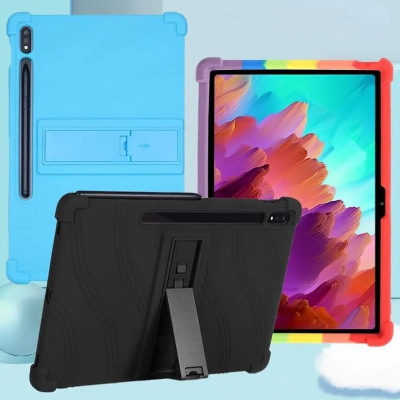 کاور سیلیکونی ایربگ دار ضد ضربه تبلت لنوو Xiaoxin Pad Pro 12.7 اینچ 2023 (بنفش)