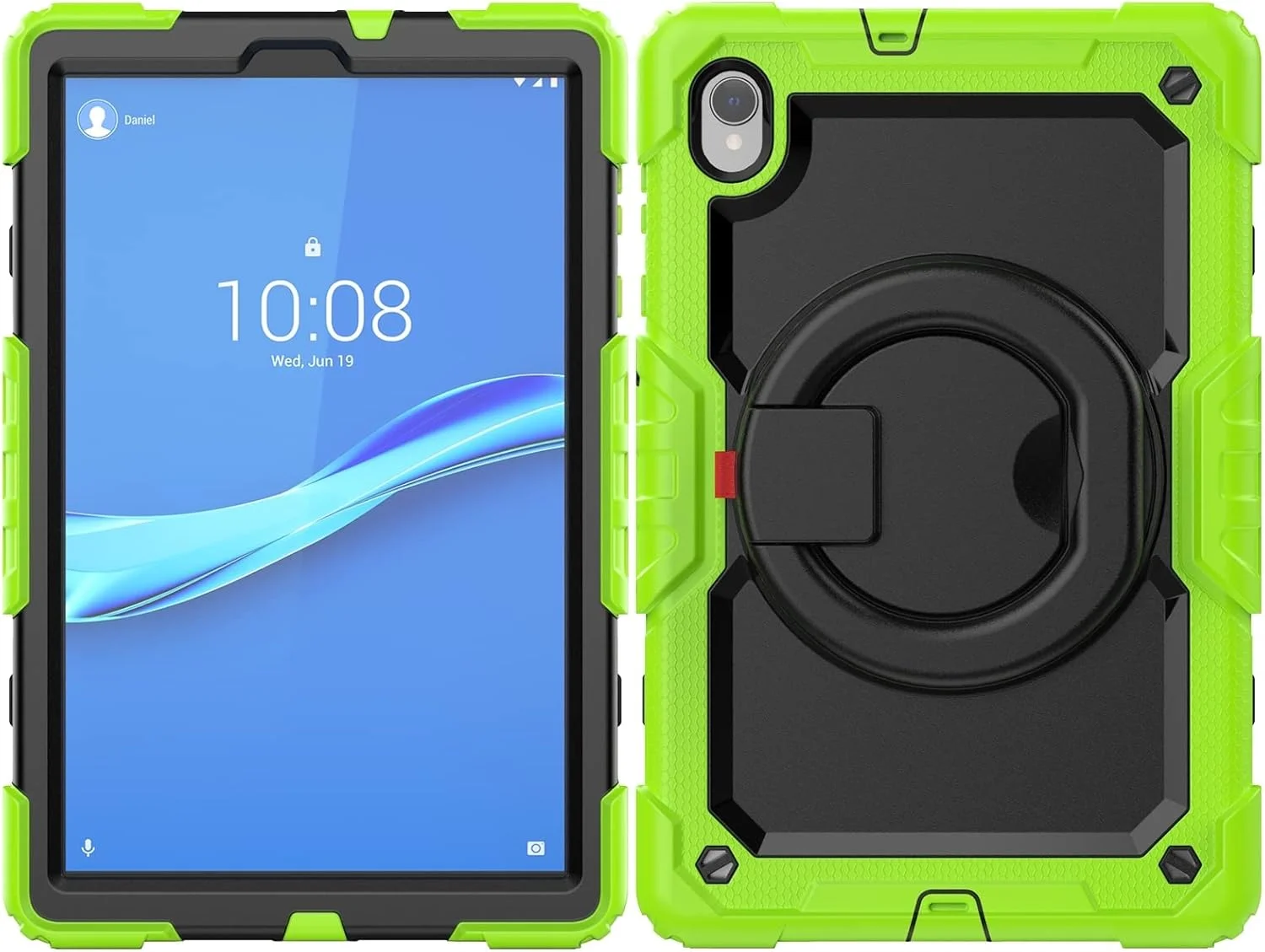 کاور گوشی SHIHUI برای تبلت Lenovo M10 Plus X606F سیلیکونی + PC دارای هولدر (رنگ: زرد سبز + مشکی) کاور گوشی SHIHUI برای تبلت Lenovo M10 Plus X606F سیلیکونی + PC دارای هولدر (رنگ: زرد سبز + مشکی)