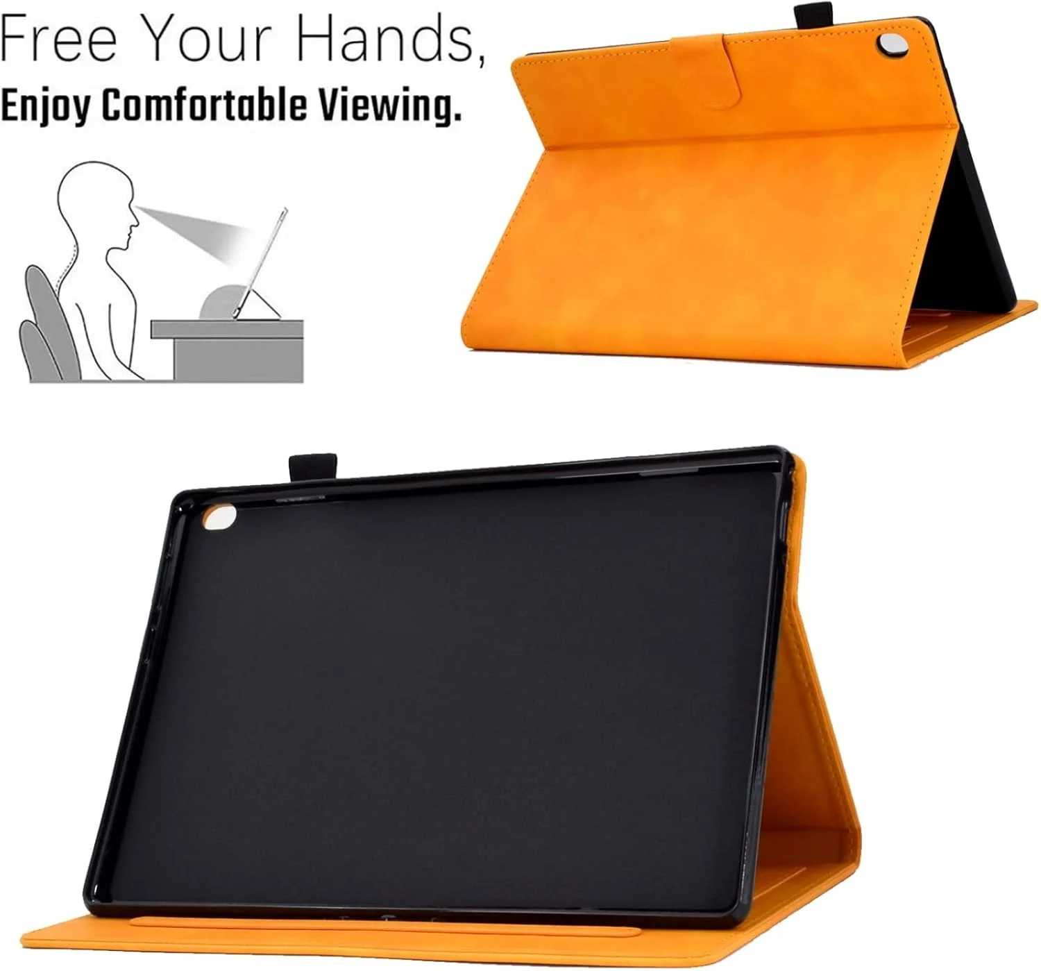 کاور چرمی تبلت لنوو تب M10 طرح لبخند برجسته شیهویی (قهوه ای)(بنفش)(مشکی) و غیره (رنگ: خاکی)