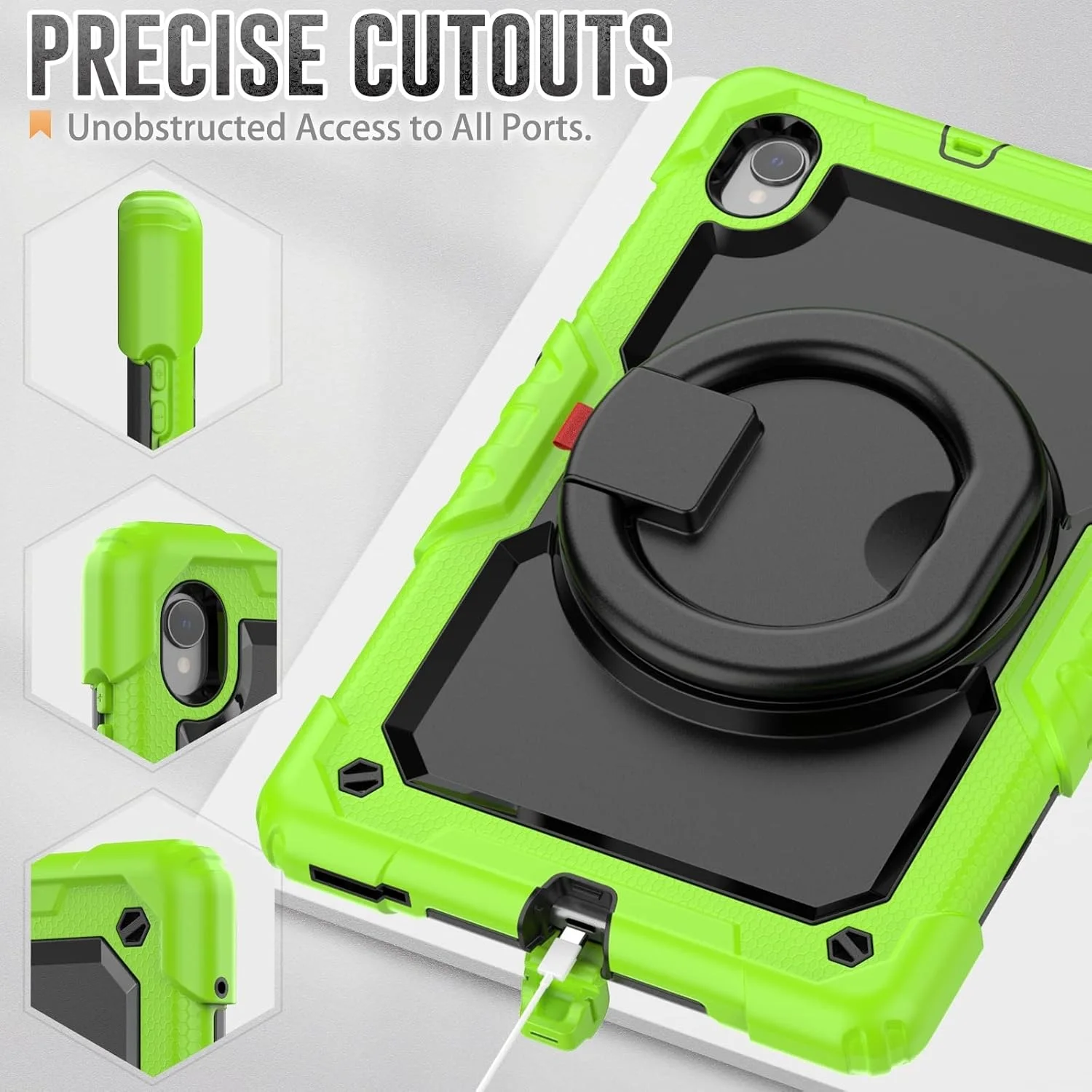 کاور گوشی SHIHUI برای تبلت Lenovo M10 Plus X606F سیلیکونی + PC دارای هولدر (رنگ: زرد سبز + مشکی) کاور گوشی SHIHUI برای تبلت Lenovo M10 Plus X606F سیلیکونی + PC دارای هولدر (رنگ: زرد سبز + مشکی)