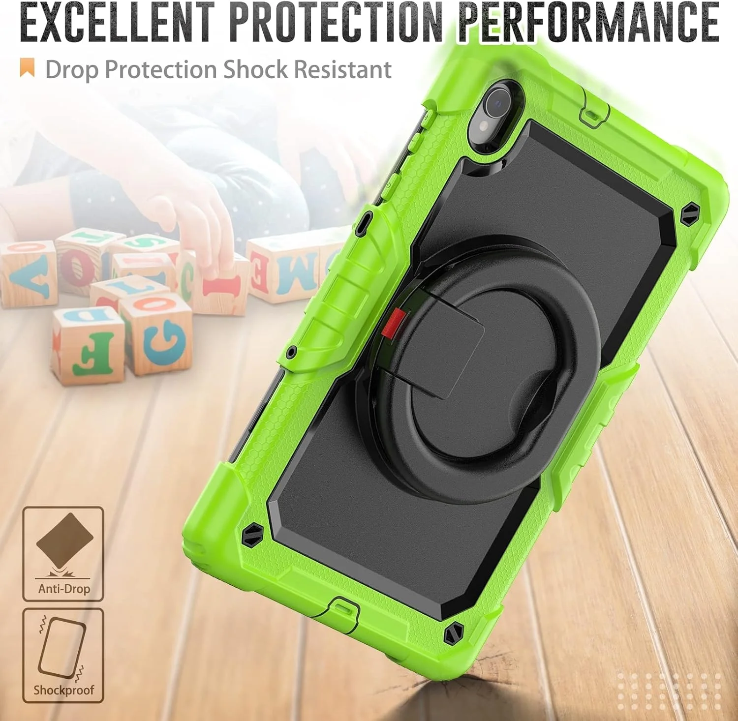 کاور گوشی SHIHUI برای تبلت Lenovo M10 Plus X606F سیلیکونی + PC دارای هولدر (رنگ: زرد سبز + مشکی) کاور گوشی SHIHUI برای تبلت Lenovo M10 Plus X606F سیلیکونی + PC دارای هولدر (رنگ: زرد سبز + مشکی)