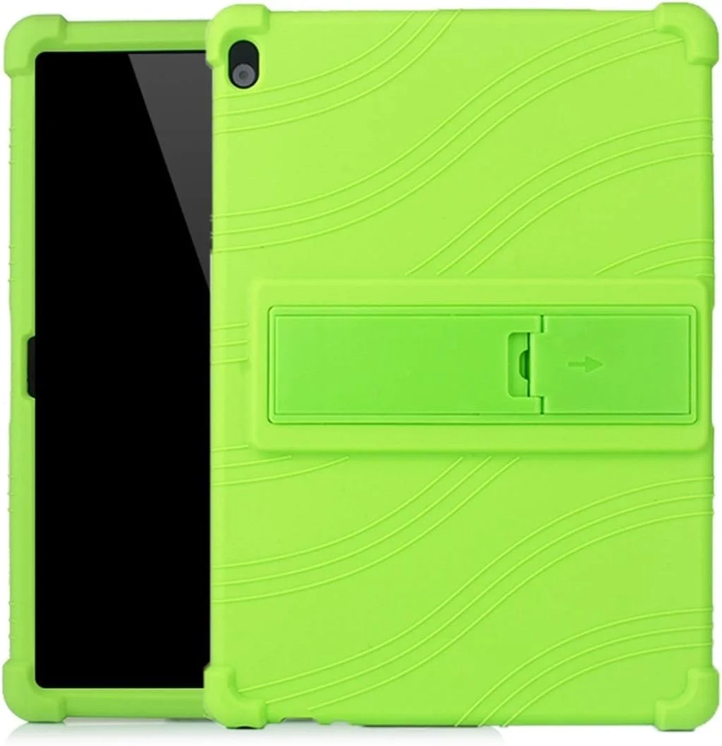 کاور محافظ سیلیکونی تبلت لنوو تب M10 مدل SHIHUI به همراه پایه نگهدارنده نامرئی (رنگ: قرمز گل رز)