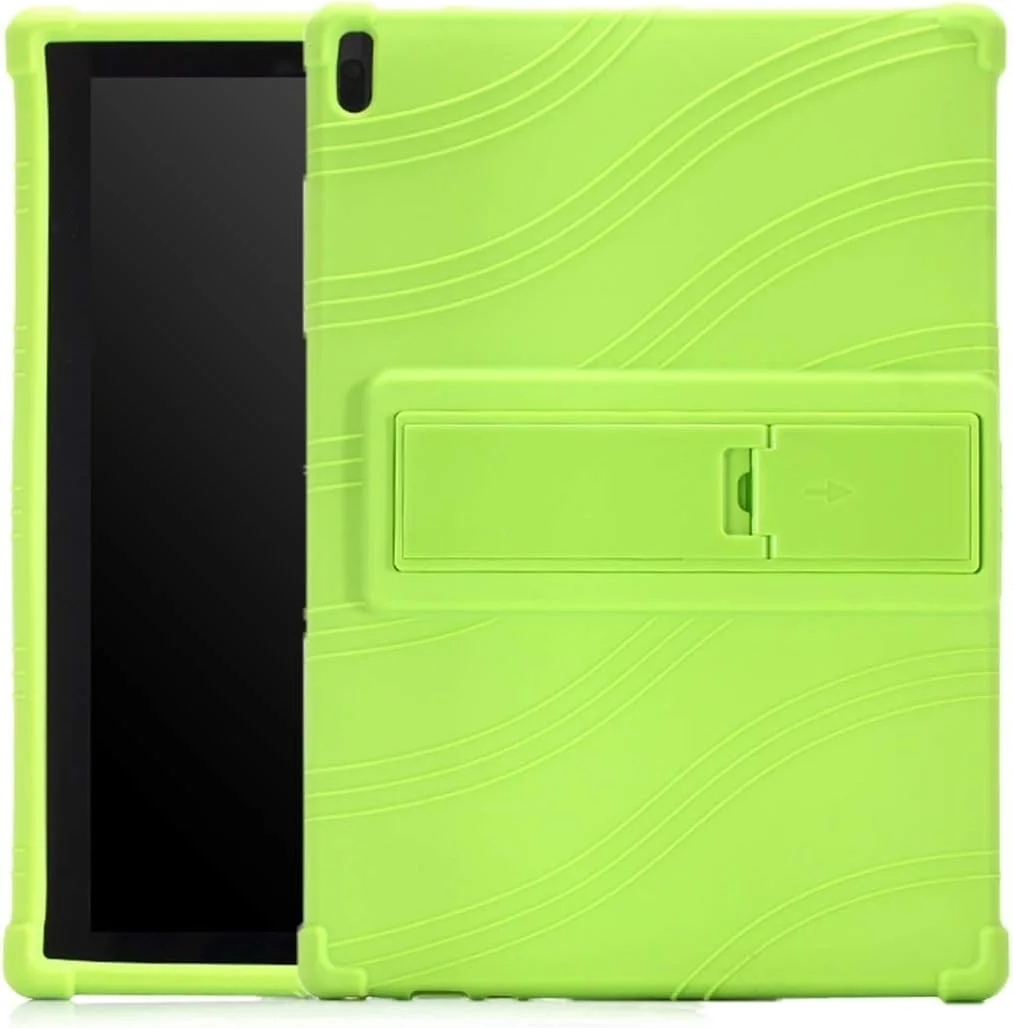 کیف محافظ سیلیکونی تبلت لنوو تب E10 مدل QIHANG SHIHUI به همراه پایه نگهدارنده نامرئی (رنگ: مشکی)