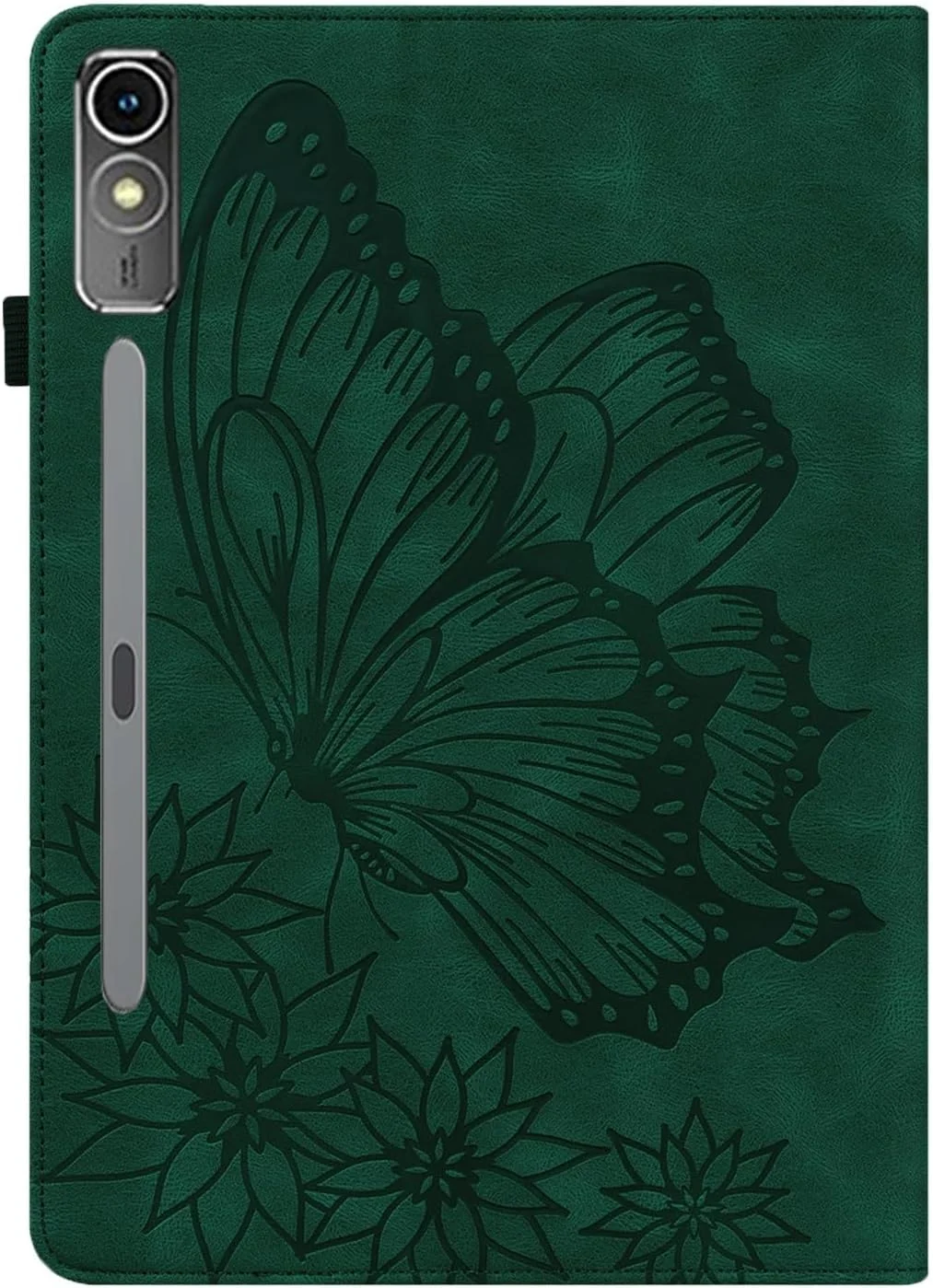 کیف محافظ تبلت چرمی PU طرح پروانه، دارای جای کارت، سازگار با تبلت Lenovo Tab P12/p