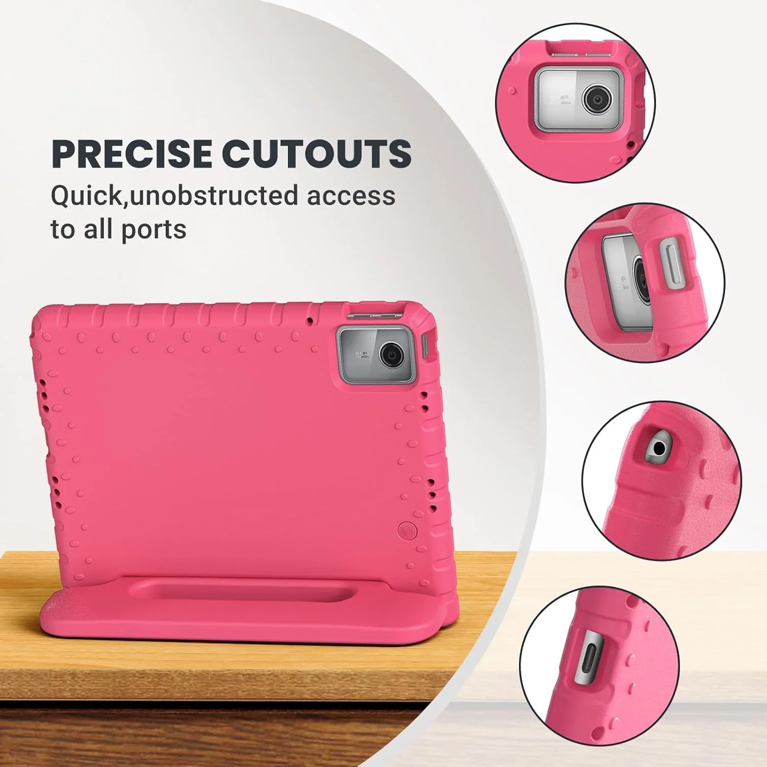 کیف تبلت کودکانه Gruattreay سازگار با تبلت 11 اینچی Lenovo Tab M11 مدل 2024 (TB-330FU/TB-330XU/TB-331FC)، کیف محافظ فوم EVA نرم برای کودکان (قرمز گل رز) کیف تبلت کودکانه Gruattreay سازگار با تبلت 11 اینچی Lenovo Tab M11 مدل 2024 (TB-330FU/TB-330XU/TB-331FC)، کیف محافظ فوم EVA نرم برای کودکان (قرمز گل رز)