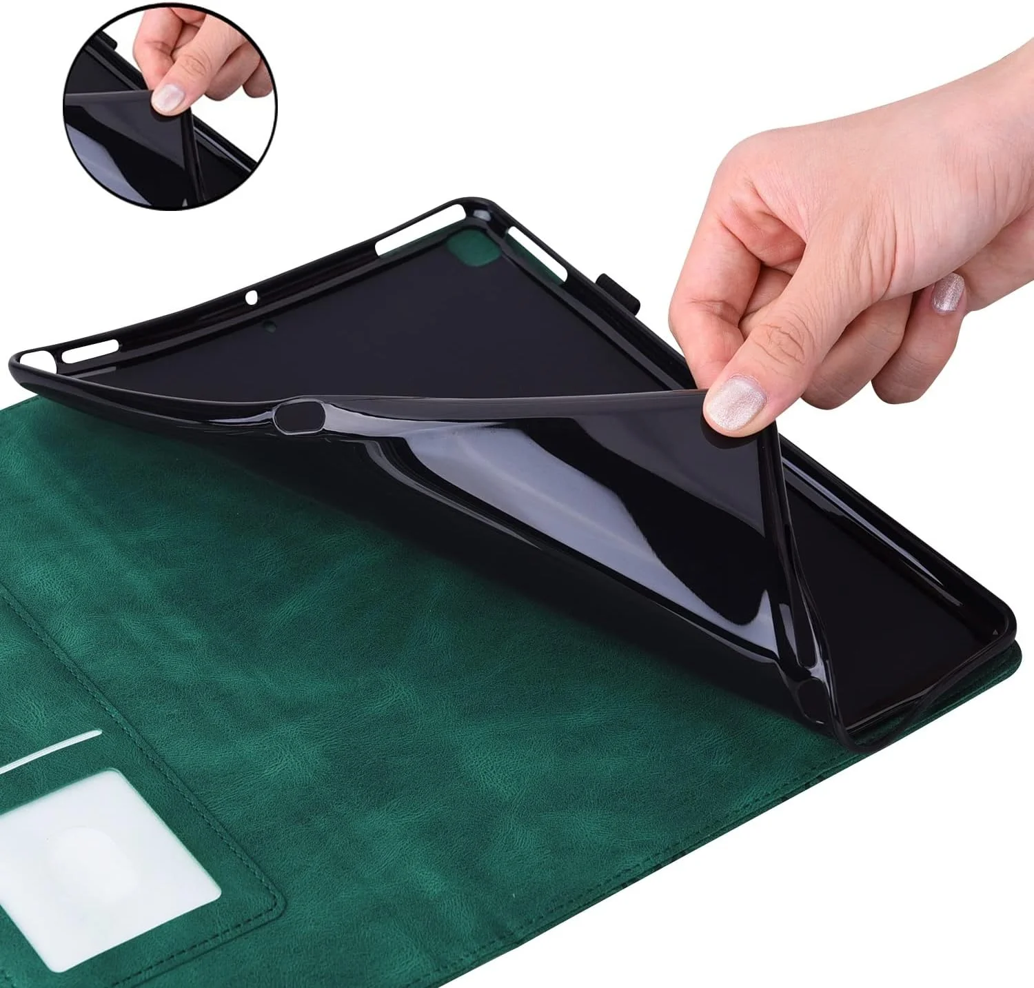 کیف محافظ تبلت چرمی PU طرح پروانه، دارای جای کارت، سازگار با تبلت Lenovo Tab P12/p