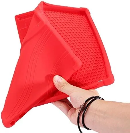 کیف محافظ سیلیکونی تبلت لنوو تب E10 مدل QIHANG SHIHUI به همراه پایه نگهدارنده نامرئی (رنگ: مشکی)