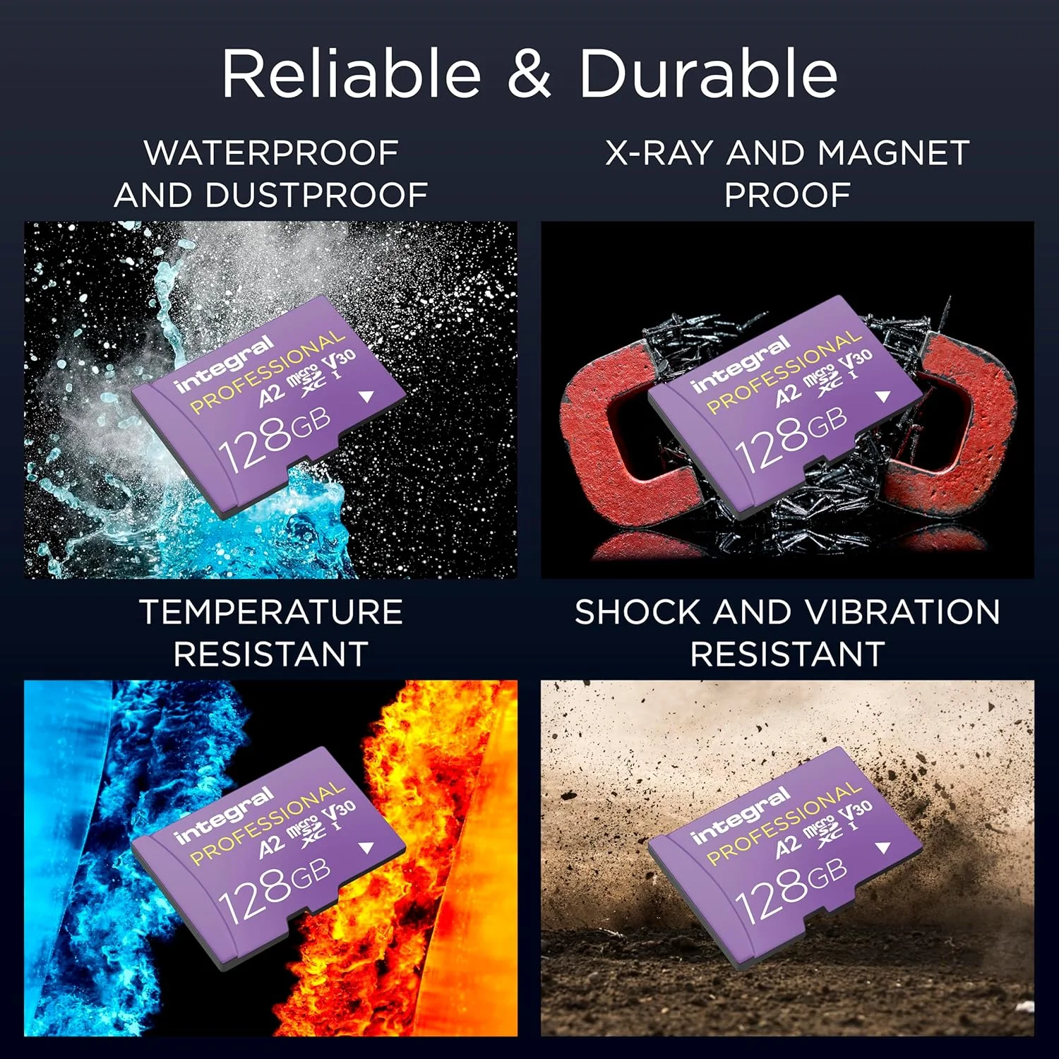 کارت حافظه میکرو اس دی 128 گیگابایتی Integral، سرعت خواندن 180 مگابایت بر ثانیه و سرعت نوشتن 150 مگابایت بر ثانیه، MicroSDXC A2 C10 U3 UHS-I 150-V30، سریعترین کارت حافظه میکرو اس دی ما کارت حافظه میکرو اس دی 128 گیگابایتی Integral، سرعت خواندن 180 مگابایت بر ثانیه و سرعت نوشتن 150 مگابایت بر ثانیه، MicroSDXC A2 C10 U3 UHS-I 150-V30، سریعترین کارت حافظه میکرو اس دی ما