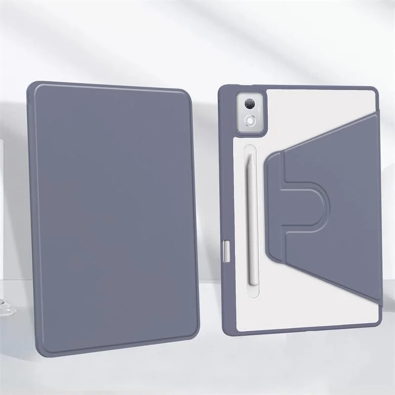کاور گرواتری سازگار با تبلت لنوو Xiaoxin Pad Pro 12.7 اینچ 2025، کاور محافظ هوشمند چرخشی با جای قلم داخلی و قابلیت خواب/بیدار شدن خودکار (بنفش)