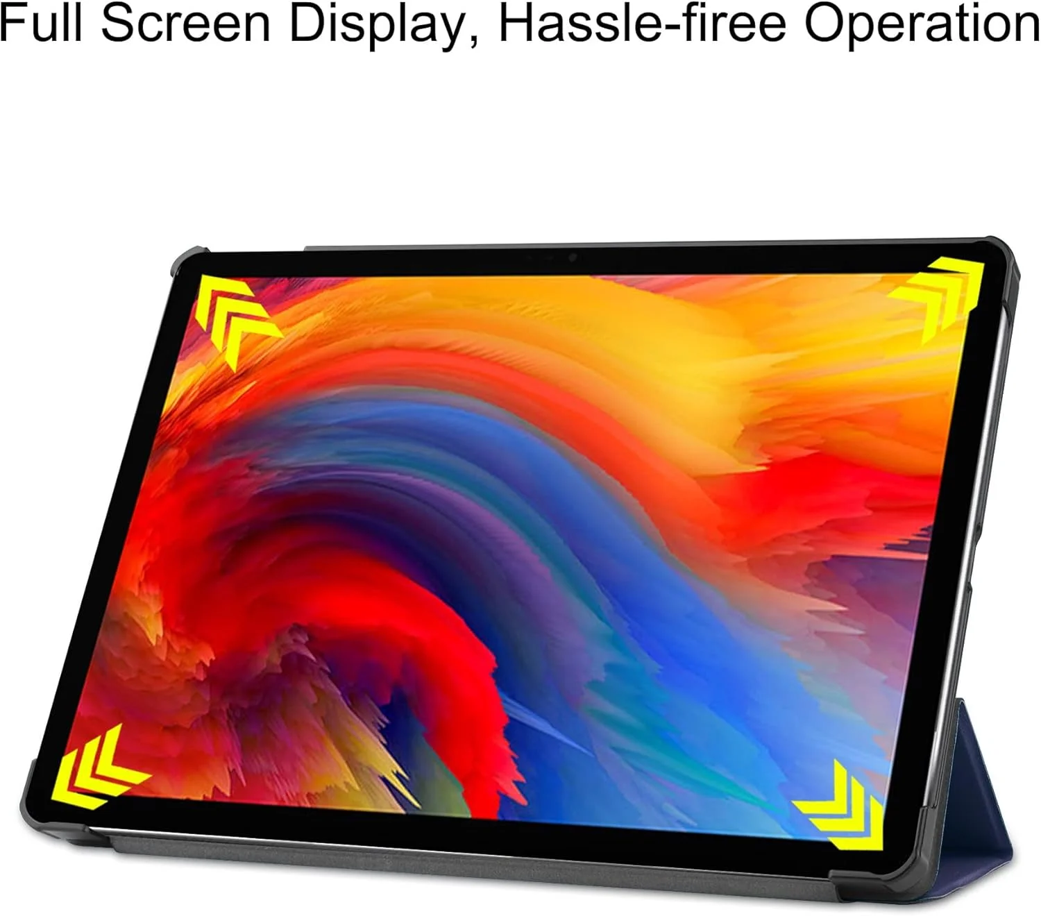 کیف تبلت مسافرتی سازگار با تبلت لنوو تب پلاس 11 اینچ 2021 (J607/606)، کاور هوشمند سه تایی باریک با قابلیت استند، زوایای دید چندگانه، کاور سخت