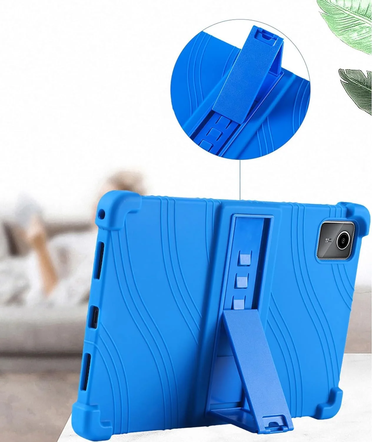 کاور محافظ تبلت گرواتری سازگار با Lenovo Xiaoxin Pad 2024 / Lenovo Tab M11 11.0 اینچ، کاور محافظ تبلت استنددار، محافظ نرم و ضد ضربه (آبی آسمانی)