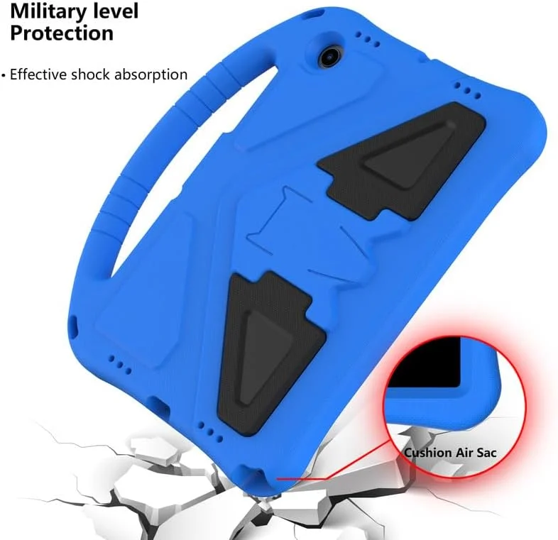 کیف محافظ کودکانه نیکاکیو مناسب تبلت لنوو تب K10 PRO TB-223FC، مقاوم در برابر ضربه، دارای دسته و استند، پوشش محافظ سبک وزن EVA، آبی
