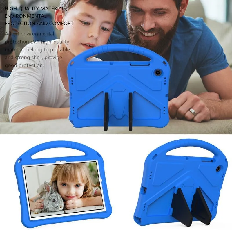 کیف محافظ کودکانه نیکاکیو مناسب تبلت لنوو تب K10 PRO TB-223FC، مقاوم در برابر ضربه، دارای دسته و استند، پوشش محافظ سبک وزن EVA، آبی