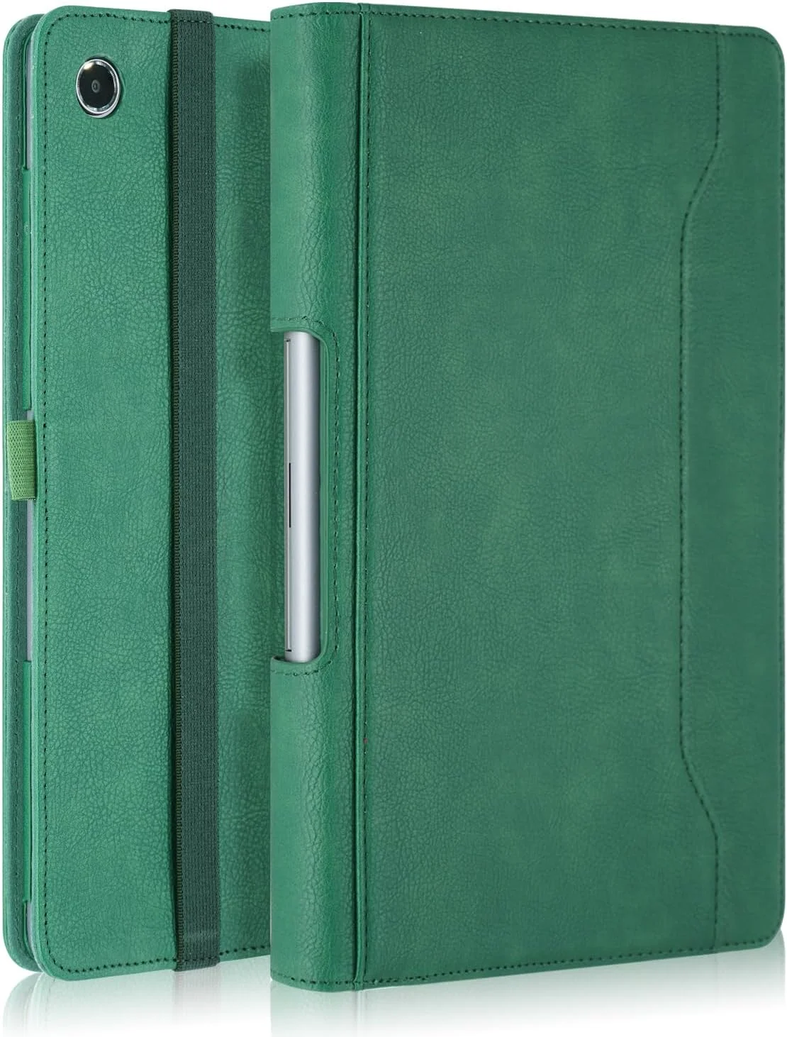 کاور چرمی تبلت لنوو تب پلاس ۱۱.۵ اینچی DINGGUAGUA مدل Pad Studio (TB351FU) با قابلیت تاشوندگی و رنگ سبز تیره