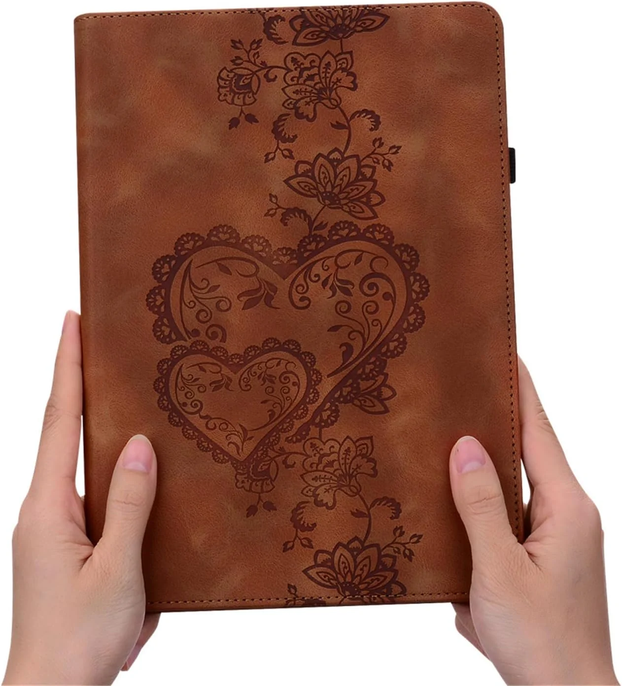 کیف تبلت HYAEcase مناسب برای لنوو تب M10 (نسل 3) TB-328FU /TB-328XU (2022) 10.1 اینچ، جلد تاشو چرمی PU ممتاز با نگهدارنده قلم و زوایای دید چندگانه و جای کارت (قهوه ای)