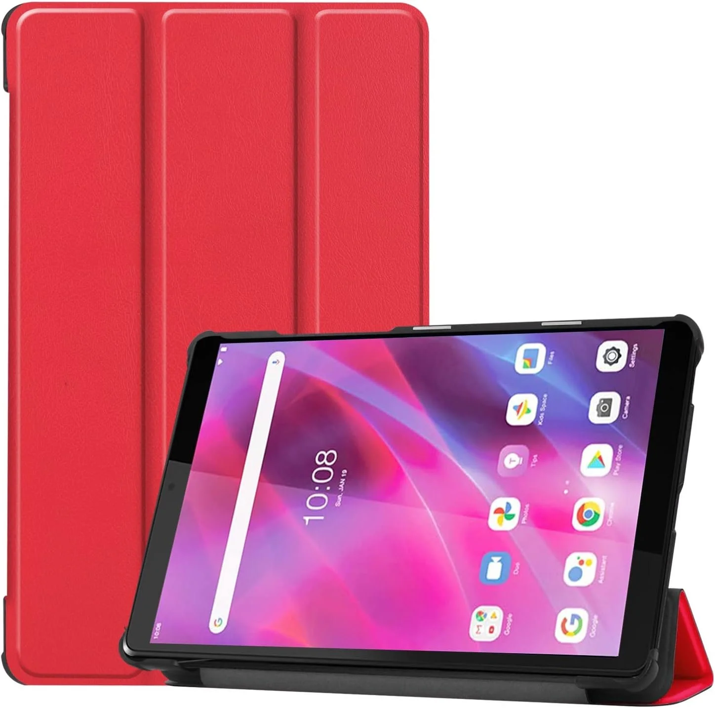 کیف تبلت مسافرتی سازگار با Lenovo Tab M8 نسل 3 TB-8506F. کیف باریک سه تایی هوشمند، محافظ تبلت با روکش سخت چند لایه
