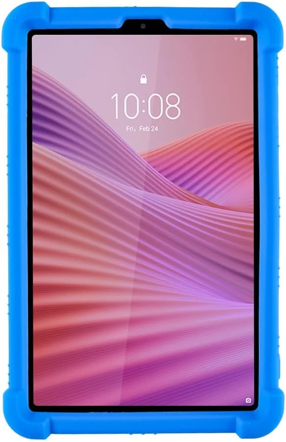 کاور سیلیکونی ضد ضربه تبلت لنوو تب وان TB305FU/تب K9 سایز 8.7 اینچ، با قابلیت استند، آبی تیره