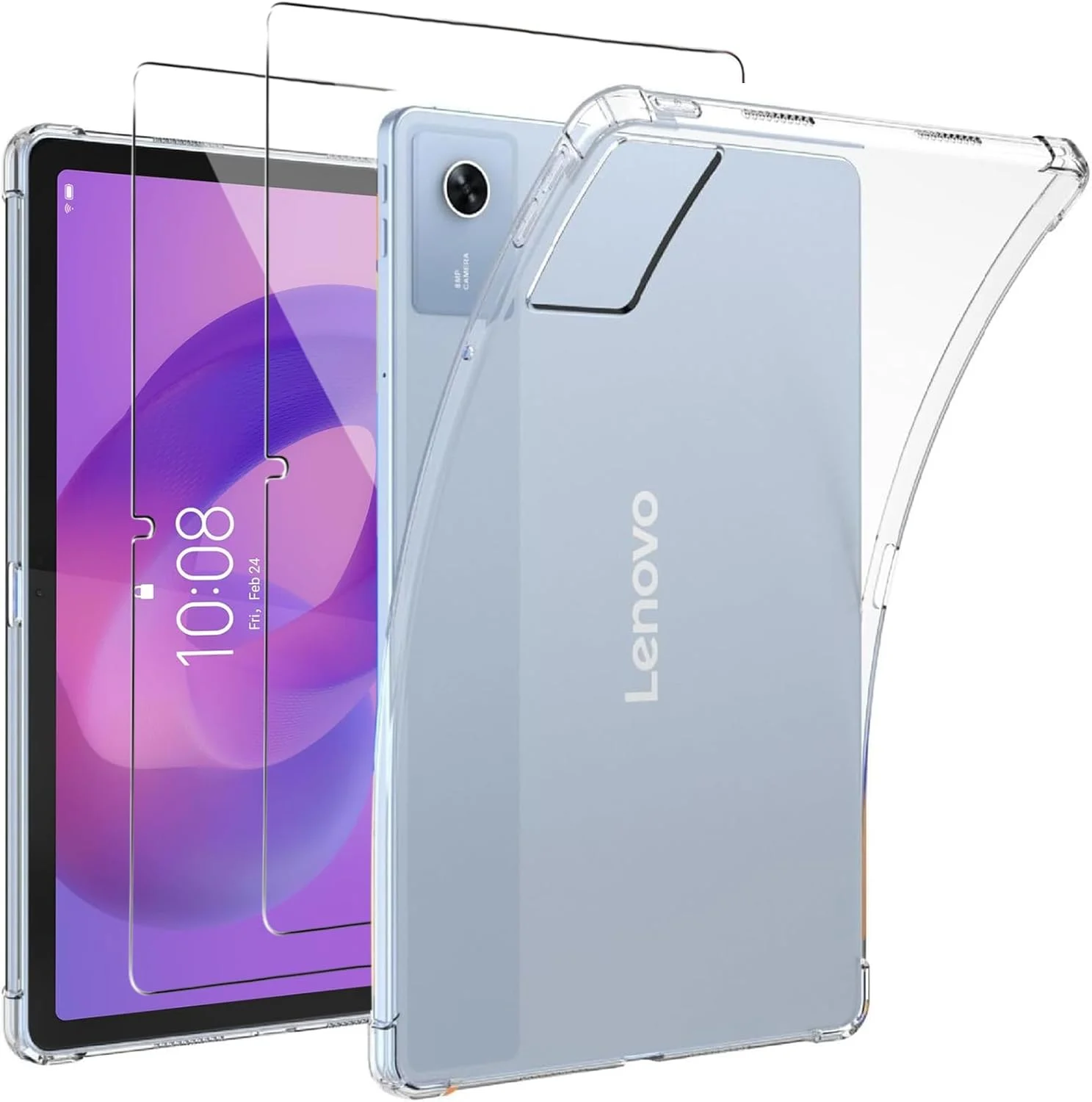 کاور کوسینوهوکا برای تبلت لنوو آیدیا تب 11 اینچ + [بسته 2 عددی] محافظ صفحه نمایش، فوق العاده نازک [مقاوم در برابر ضربه] [ضد خش] کاور محافظ سیلیکونی نرم با قابلیت جذب ضربه، شفاف
