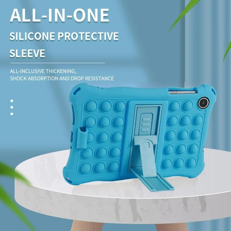 Misenya Case for Lenovo M8 4th TB-300FU 8-inch Tablet with Lanyard/Stylus/Pen Holder Soft Multi-Angle Case for Lenovo M8 4th TB-300FU (Colorful Pink)