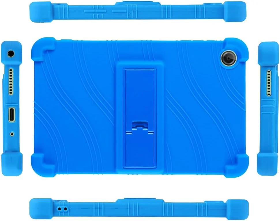 کاور سیلیکونی ضد ضربه تبلت لنوو تب وان TB305FU/تب K9 سایز 8.7 اینچ، با قابلیت استند، آبی تیره