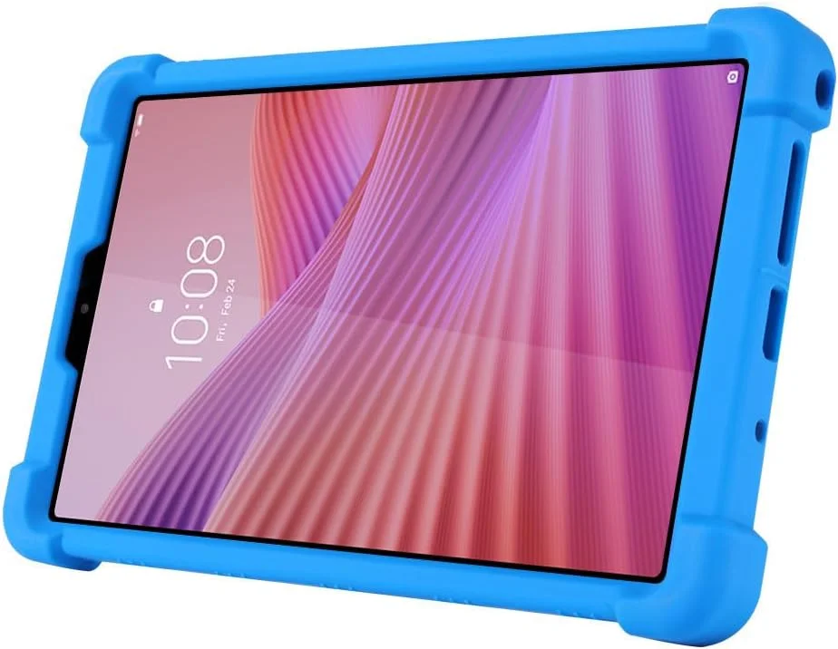 کاور سیلیکونی ضد ضربه تبلت لنوو تب وان TB305FU/تب K9 سایز 8.7 اینچ، با قابلیت استند، آبی تیره
