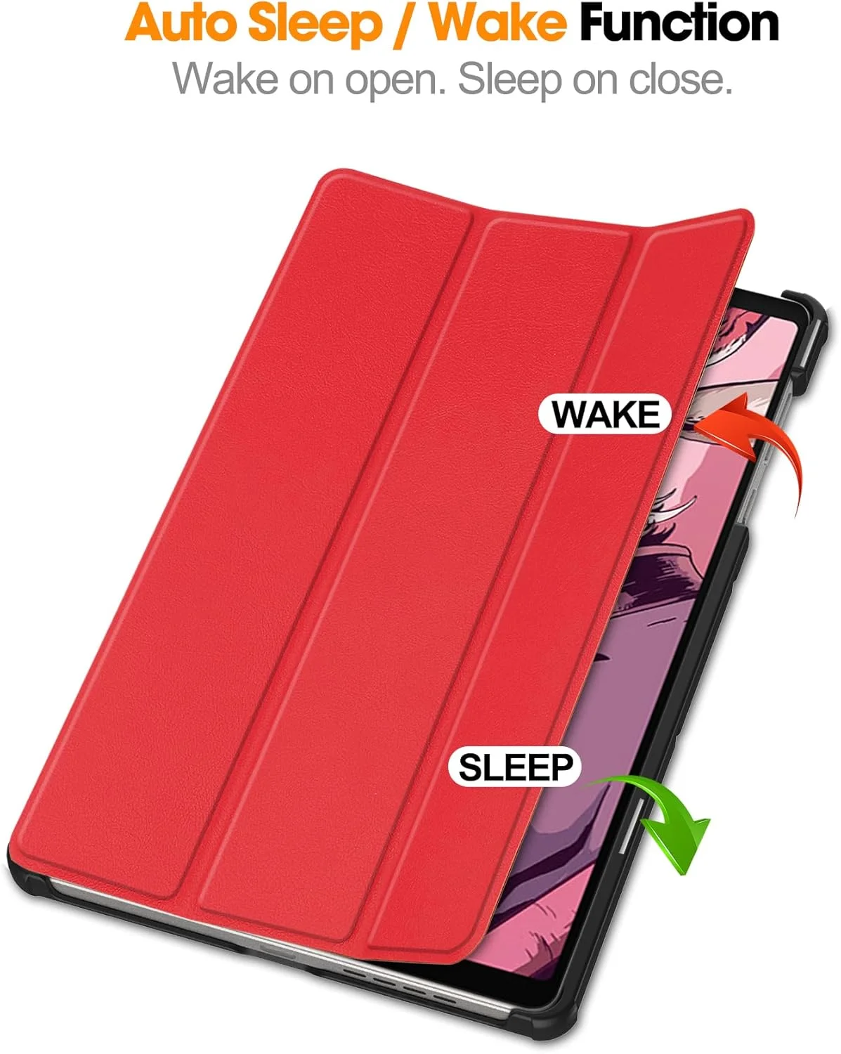 کیف تبلت RanTuo برای Lenovo Legion Y700 2023، چرم PU، سبک و نازک، ضد آب، ضد گرد و غبار، قاب محافظ ضد افتادن برای Lenovo Legion Y700 2023. (قرمز)