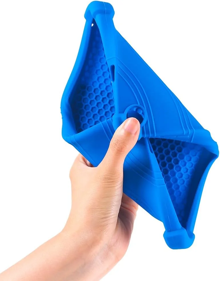 کاور سیلیکونی ضد ضربه تبلت لنوو تب وان TB305FU/تب K9 سایز 8.7 اینچ، با قابلیت استند، آبی تیره