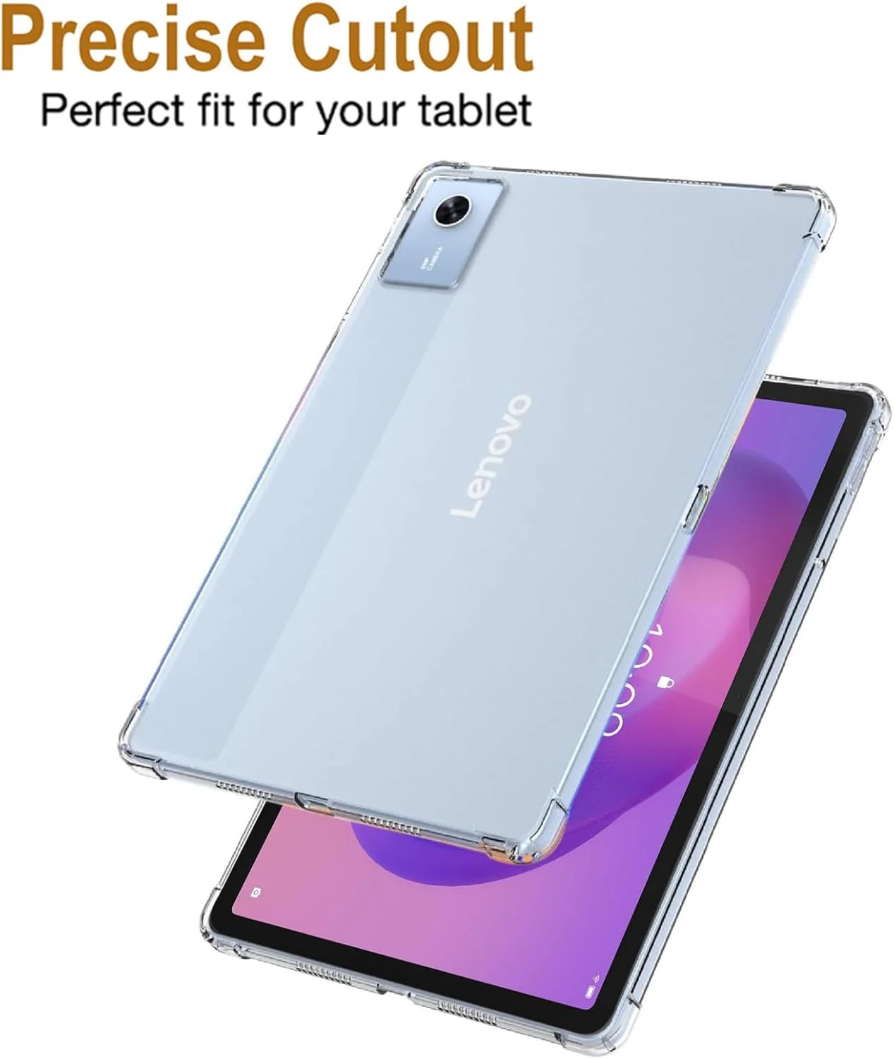 کاور کوسینوهوکا برای تبلت لنوو آیدیا تب 11 اینچ + [بسته 2 عددی] محافظ صفحه نمایش، فوق العاده نازک [مقاوم در برابر ضربه] [ضد خش] کاور محافظ سیلیکونی نرم با قابلیت جذب ضربه، شفاف