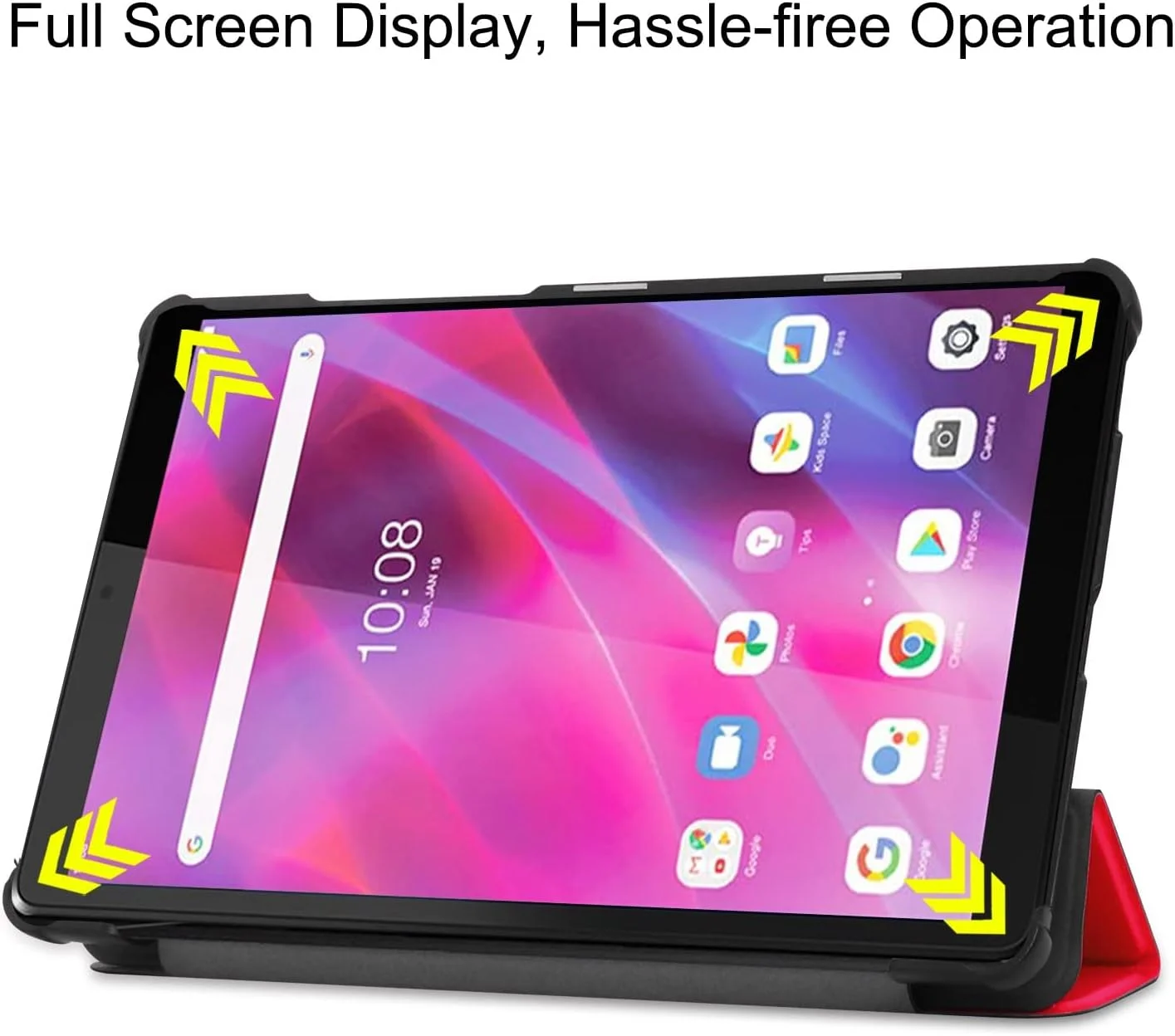 کیف تبلت مسافرتی سازگار با Lenovo Tab M8 نسل 3 TB-8506F. کیف باریک سه تایی هوشمند، محافظ تبلت چند لایه با گوشه های سخت کیف تبلت مسافرتی سازگار با Lenovo Tab M8 نسل 3 TB-8506F. کیف باریک سه تایی هوشمند، محافظ تبلت چند لایه با گوشه های سخت