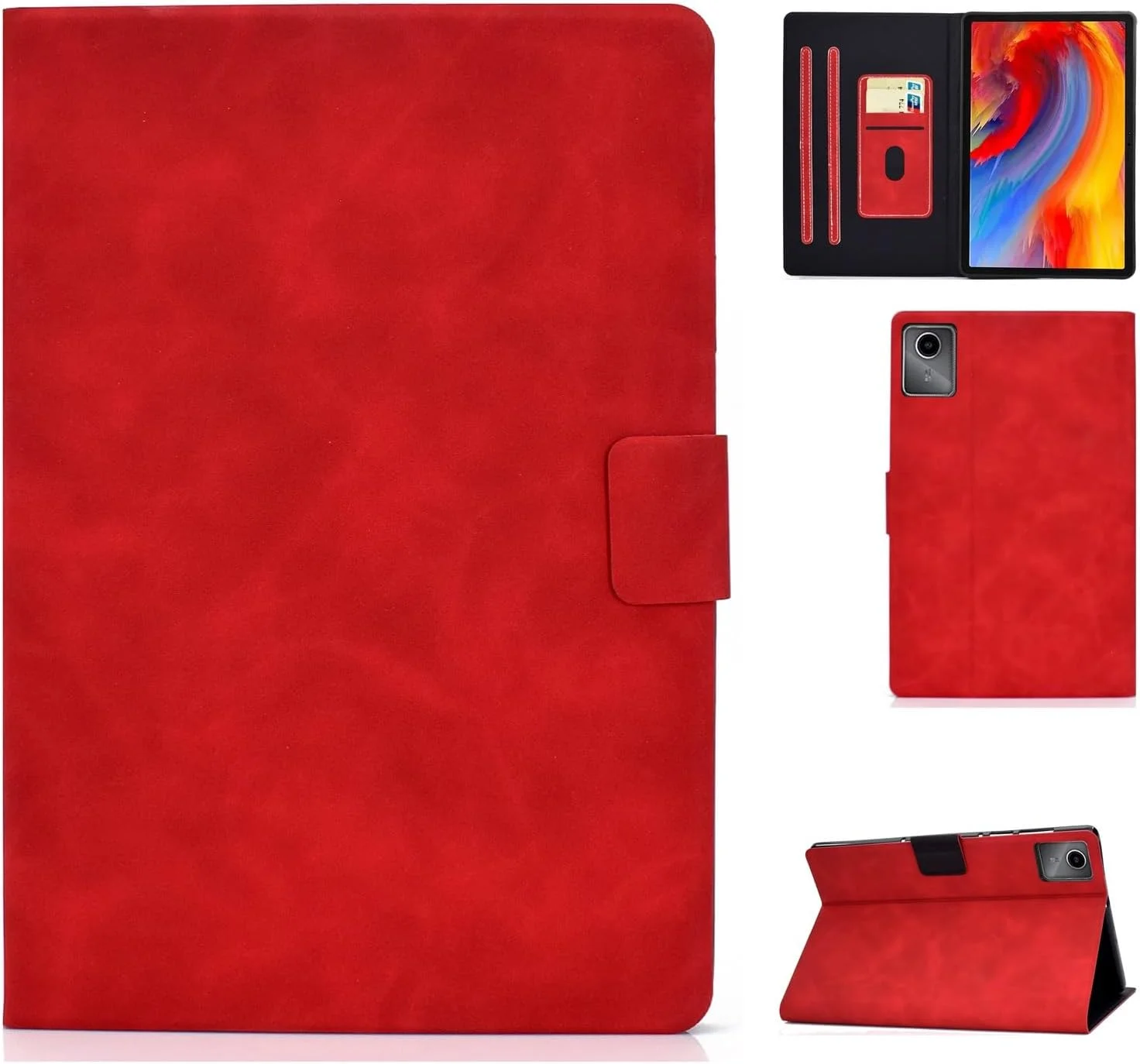 کیف چرمی محافظ تبلت سازگار با تبلت لنوو تب M11 TB330FU / لنوو Xiaoxin Pad 2024 TB331FC، کاور فولیو، کاور هوشمند [خواب/بیدار شدن خودکار]، قاب محافظ سازگار با لنوو تب M