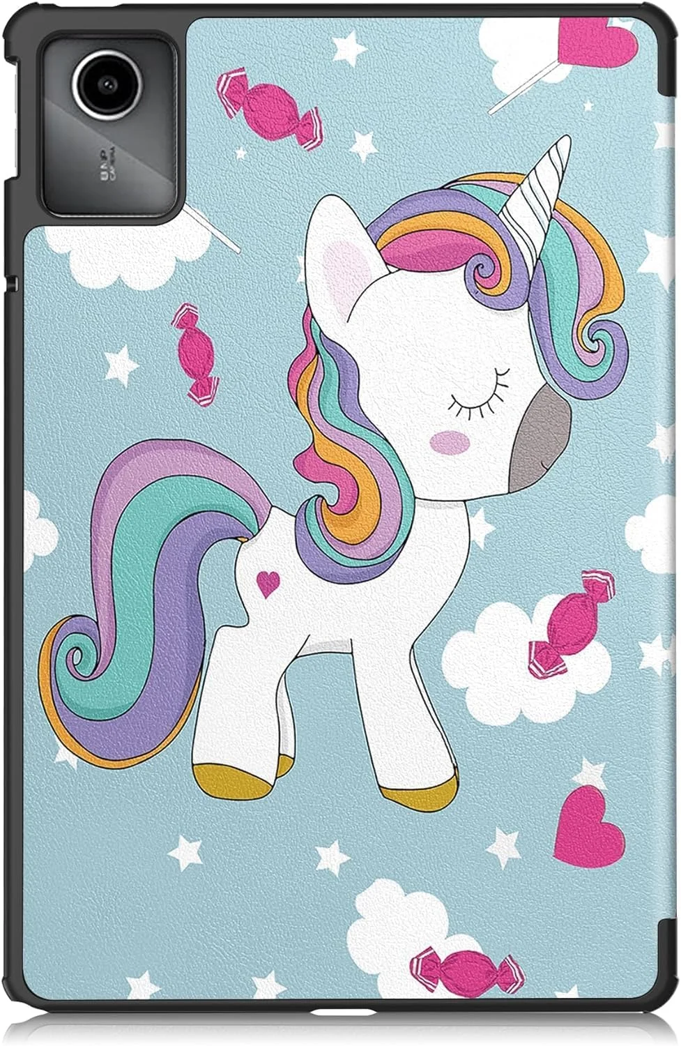 کاور تبلت Gruattreay سازگار با Lenovo Tab M11، چرم PU، سبک و نازک، ضد آب، ضد گرد و غبار، کاور محافظ ضد ضربه برای Lenovo Tab M11 (تک شاخ)