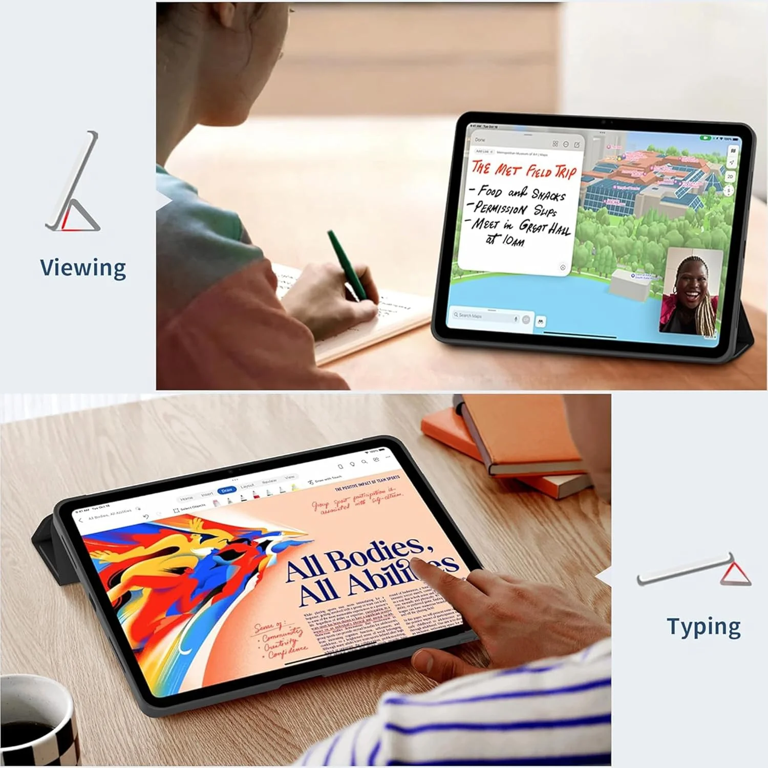 کاور محافظ تبلت لنوو تب P12 سایز 12.7 اینچ مدل 2024 به همراه یک عدد محافظ صفحه نمایش شیشه ای - مشکی