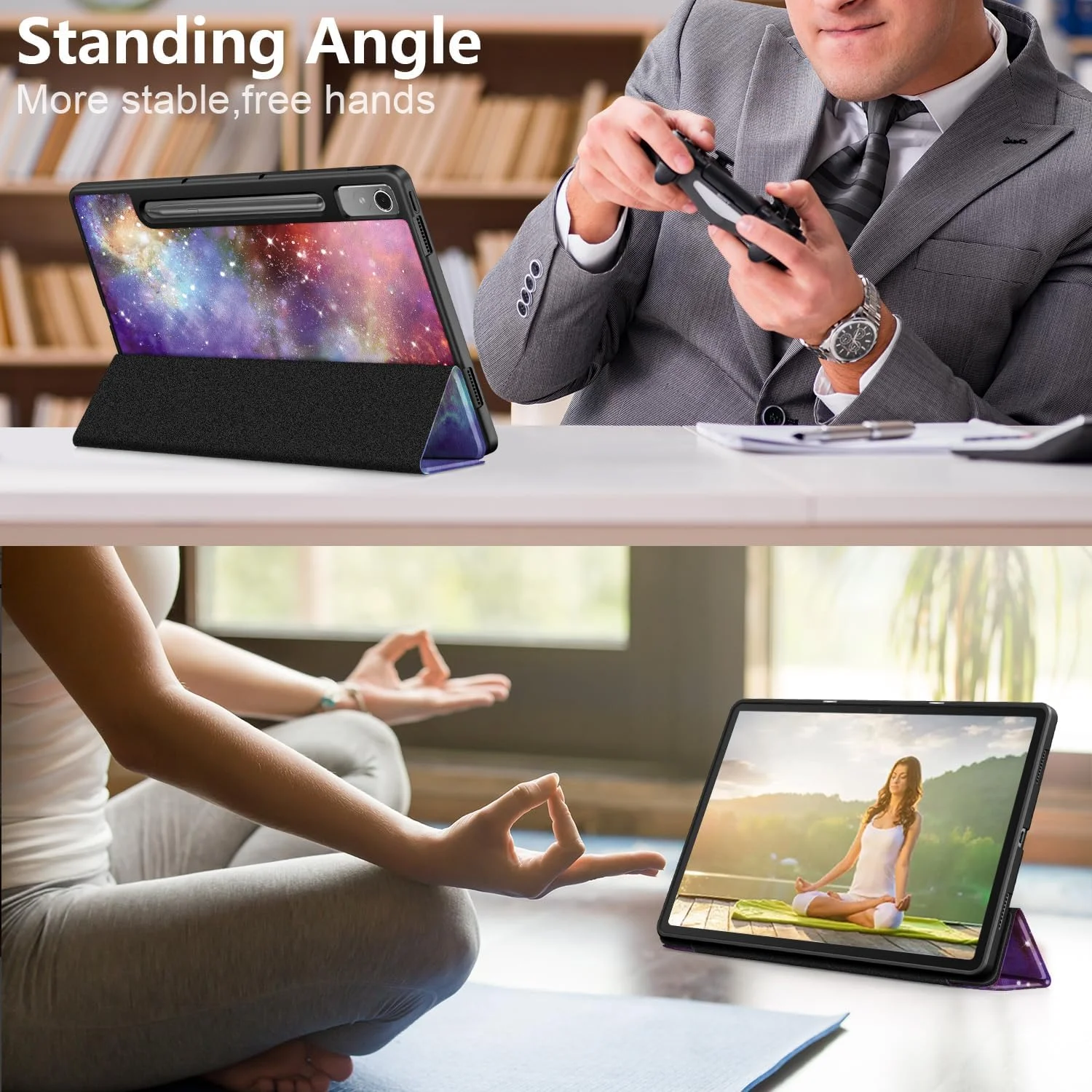 کاور چرمی نرم OIATROE برای تبلت لنوو تب P12 TB371FC، ضد لک و ضد ضربه، کاور باریک تاشو برای لنوو تب P12 TB371FC - 3 کاور چرمی نرم OIATROE برای تبلت لنوو تب P12 TB371FC، ضد لک و ضد ضربه، کاور باریک تاشو برای لنوو تب P12 TB371FC - 3